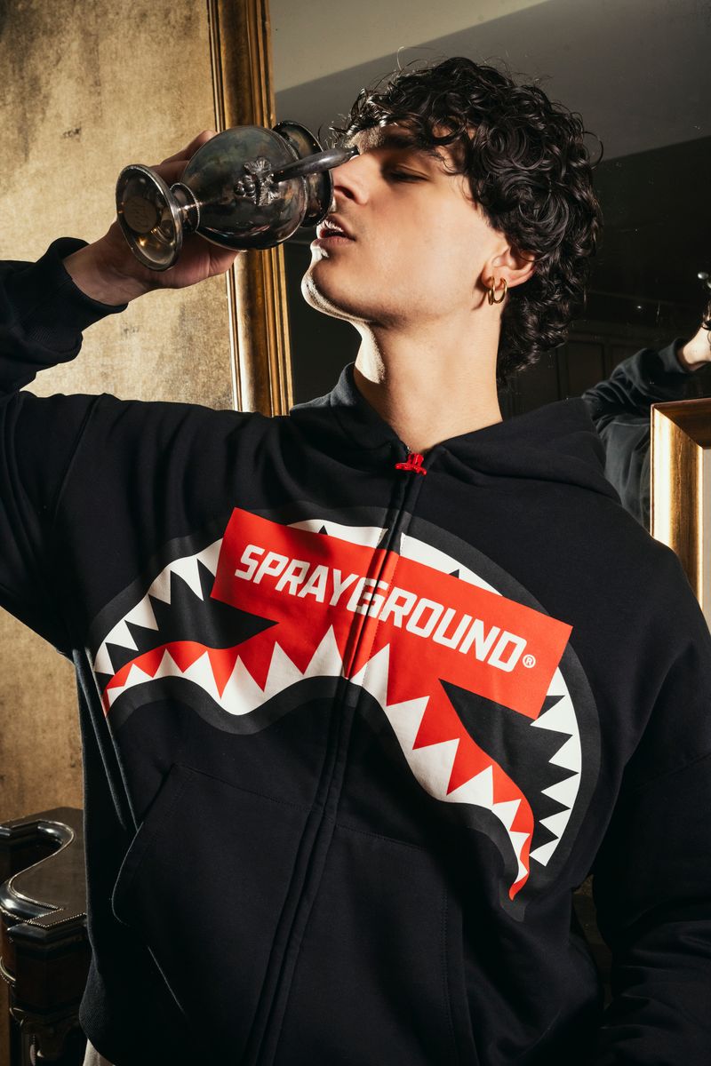 Felpa "Smash Logo Perfect" Nera con Cappuccio e Zip