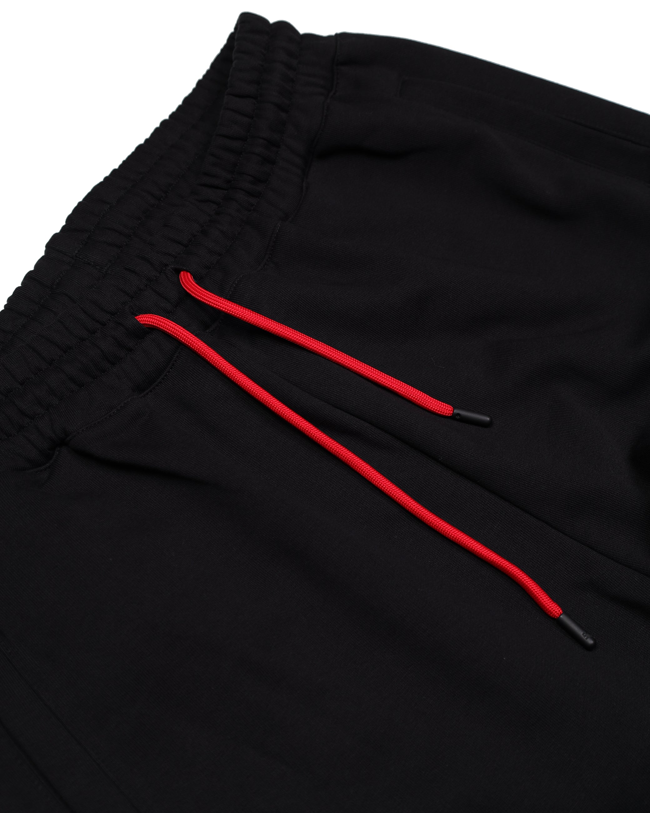 Pantaloni "Smash Logo" Neri con Grafica Shark e Dettagli Rossi