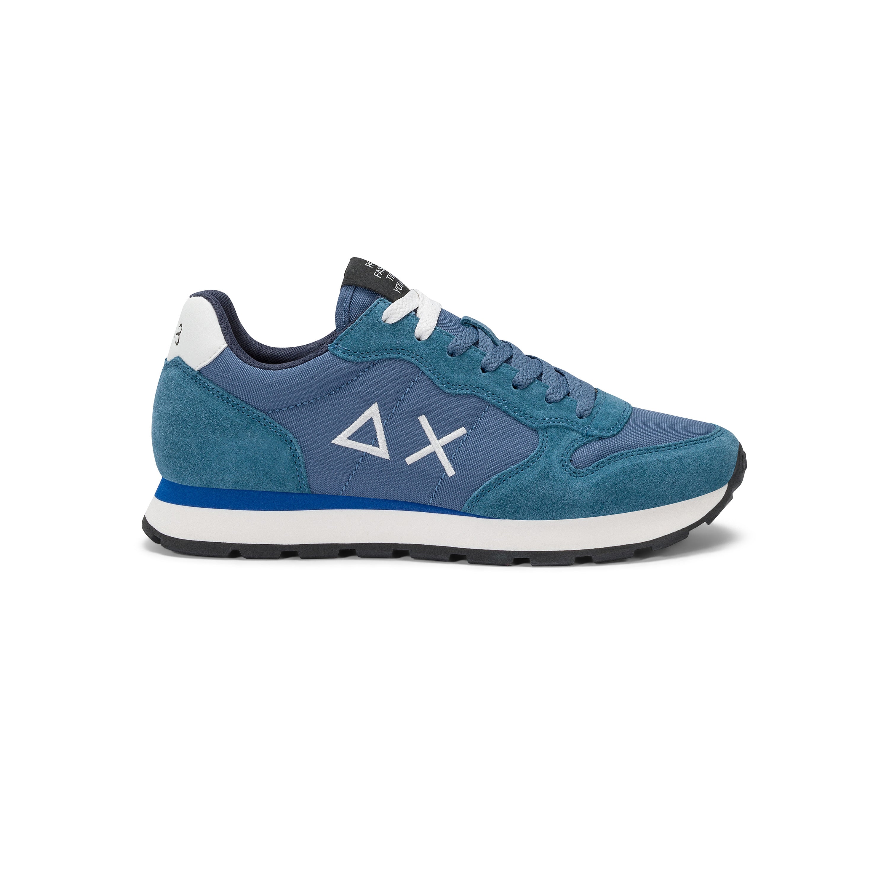Sneakers SUN68 "Tom Solid" Avio Scuro con Dettagli Bianchi