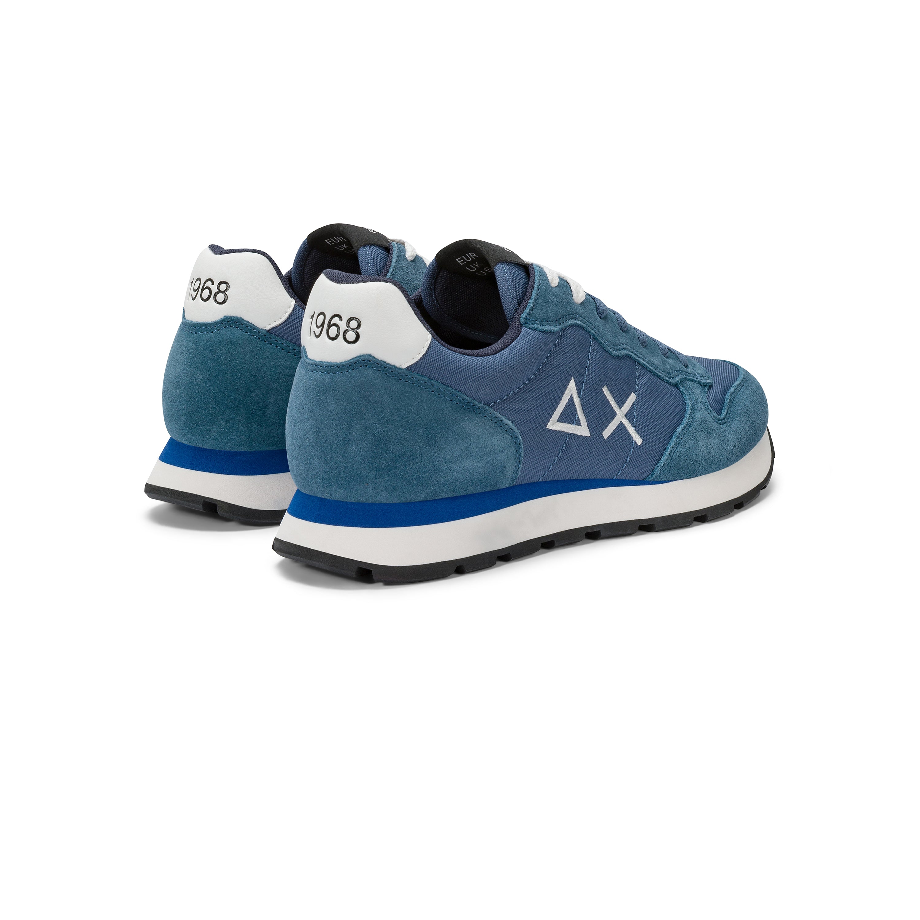 Sneakers SUN68 "Tom Solid" Avio Scuro con Dettagli Bianchi