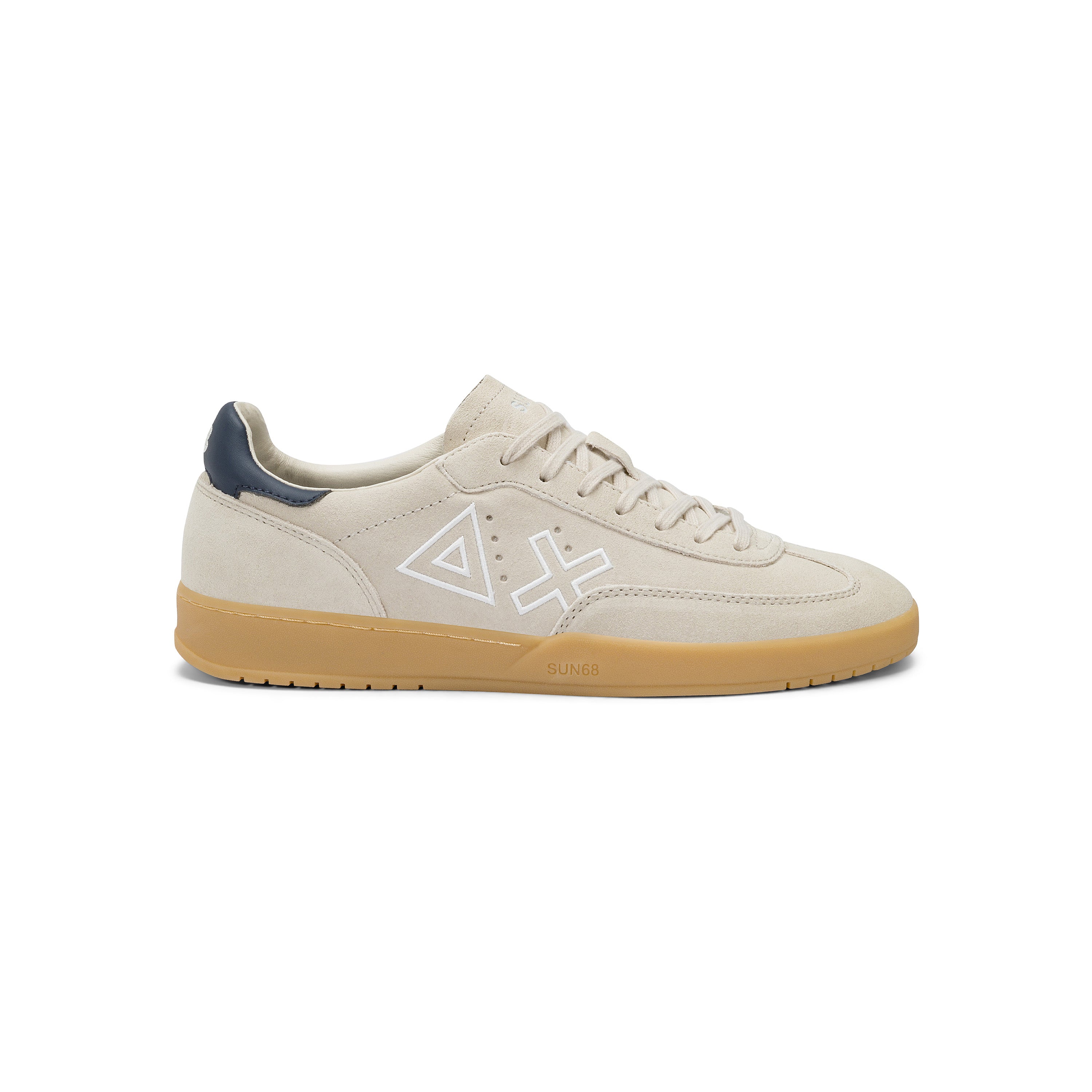 Sneakers "California Sun Suede" Bianche con Suola in Gomma