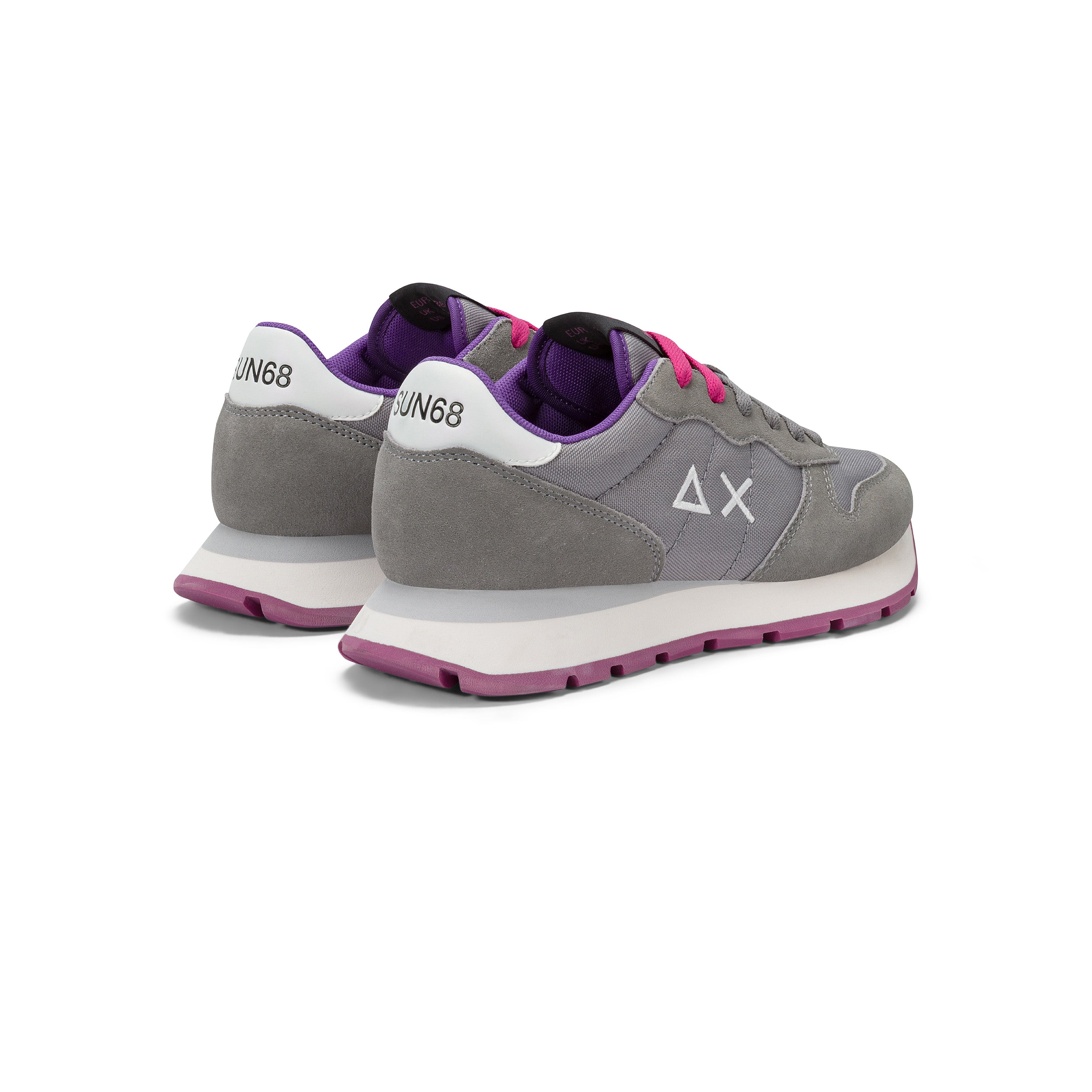 Sneakers "Ally Solid" Grigie con Dettagli Fucsia