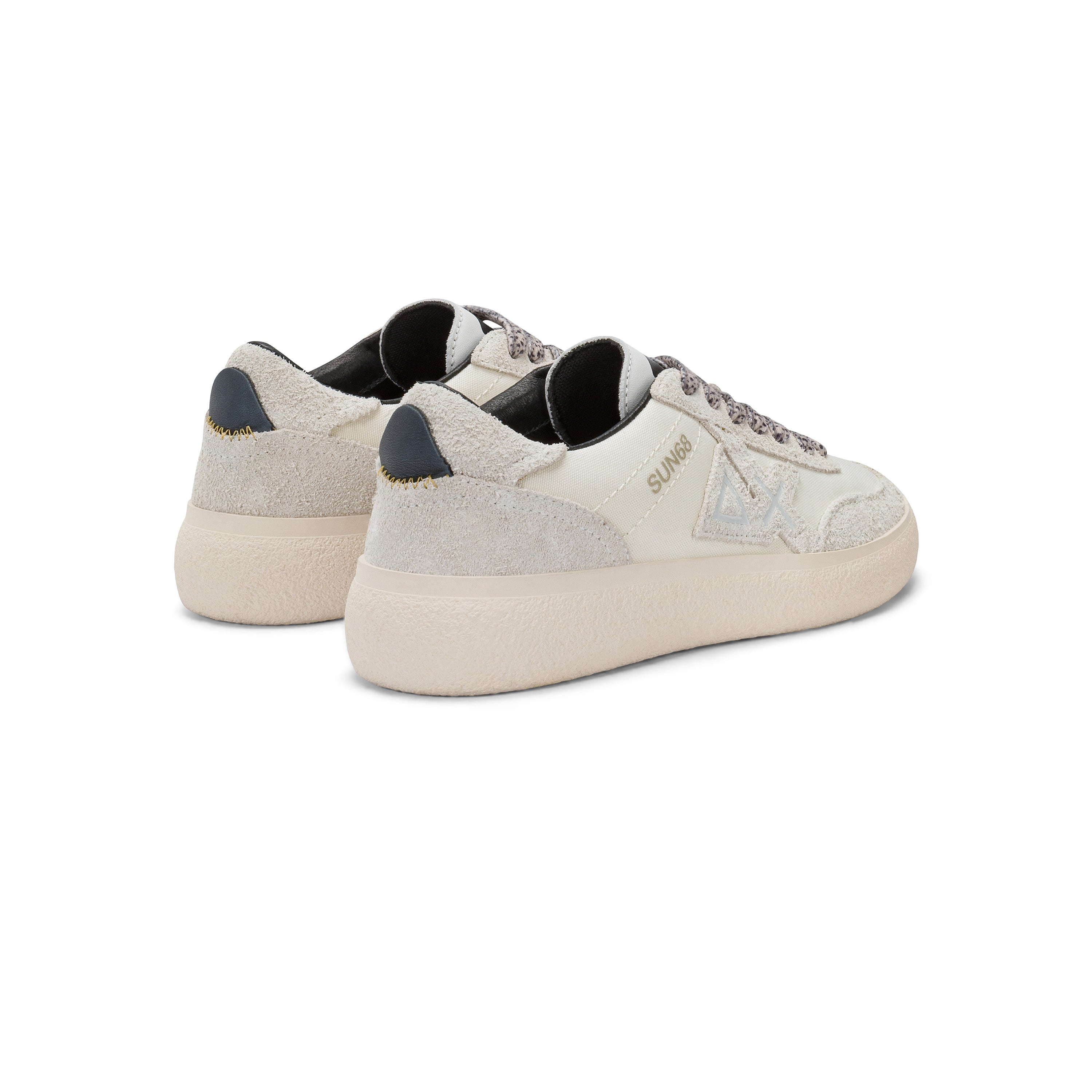 Sneakers Donna SUN68 "Sally" Bianche con Dettagli a Contrasto