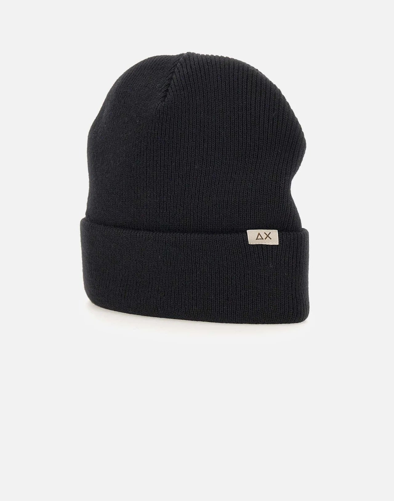 Cappello SUN68 Nero da Uomo in Misto Lana con Logo Frontale