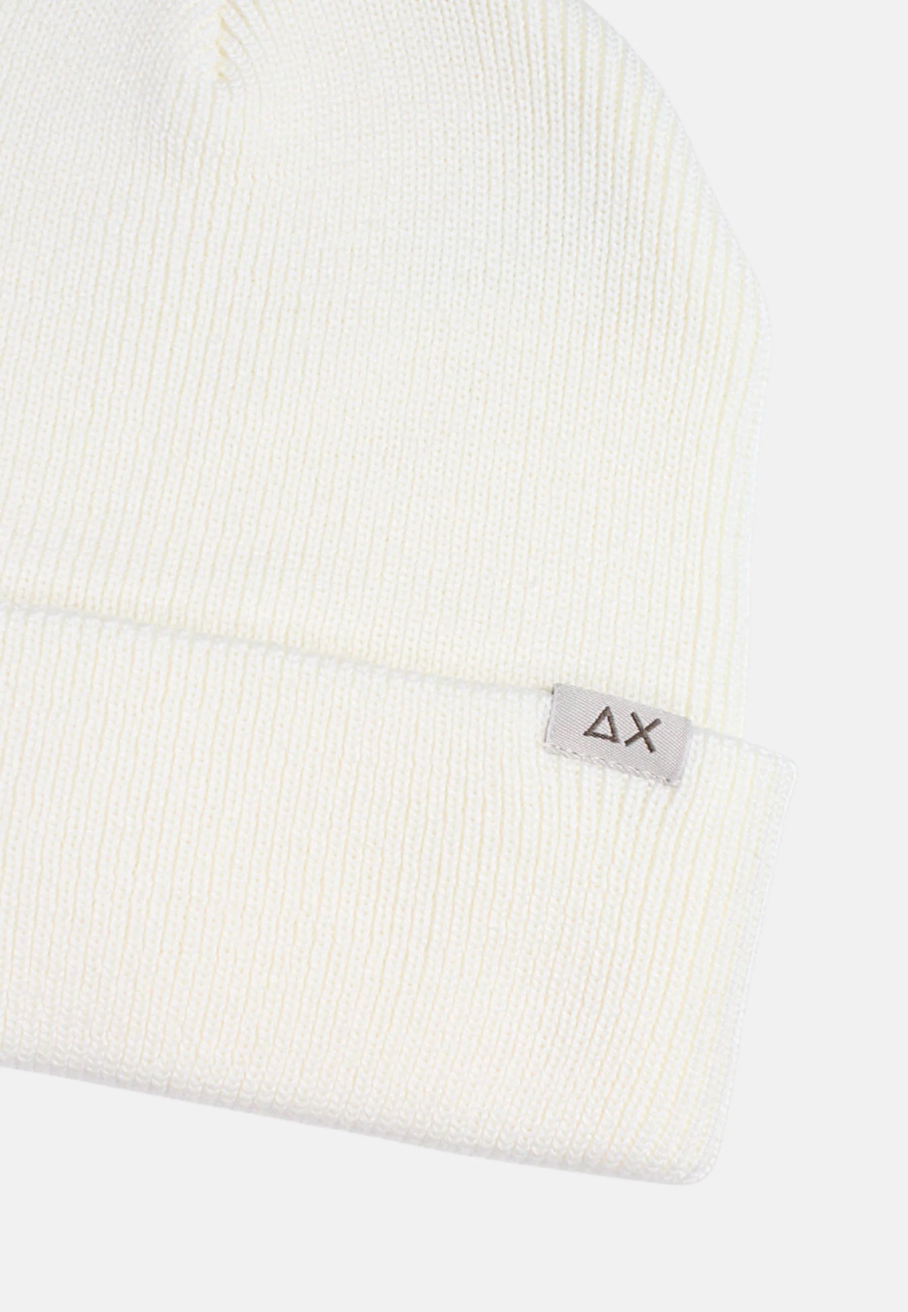 Cappello SUN68 bianco da Uomo in Misto Lana con Logo Frontale