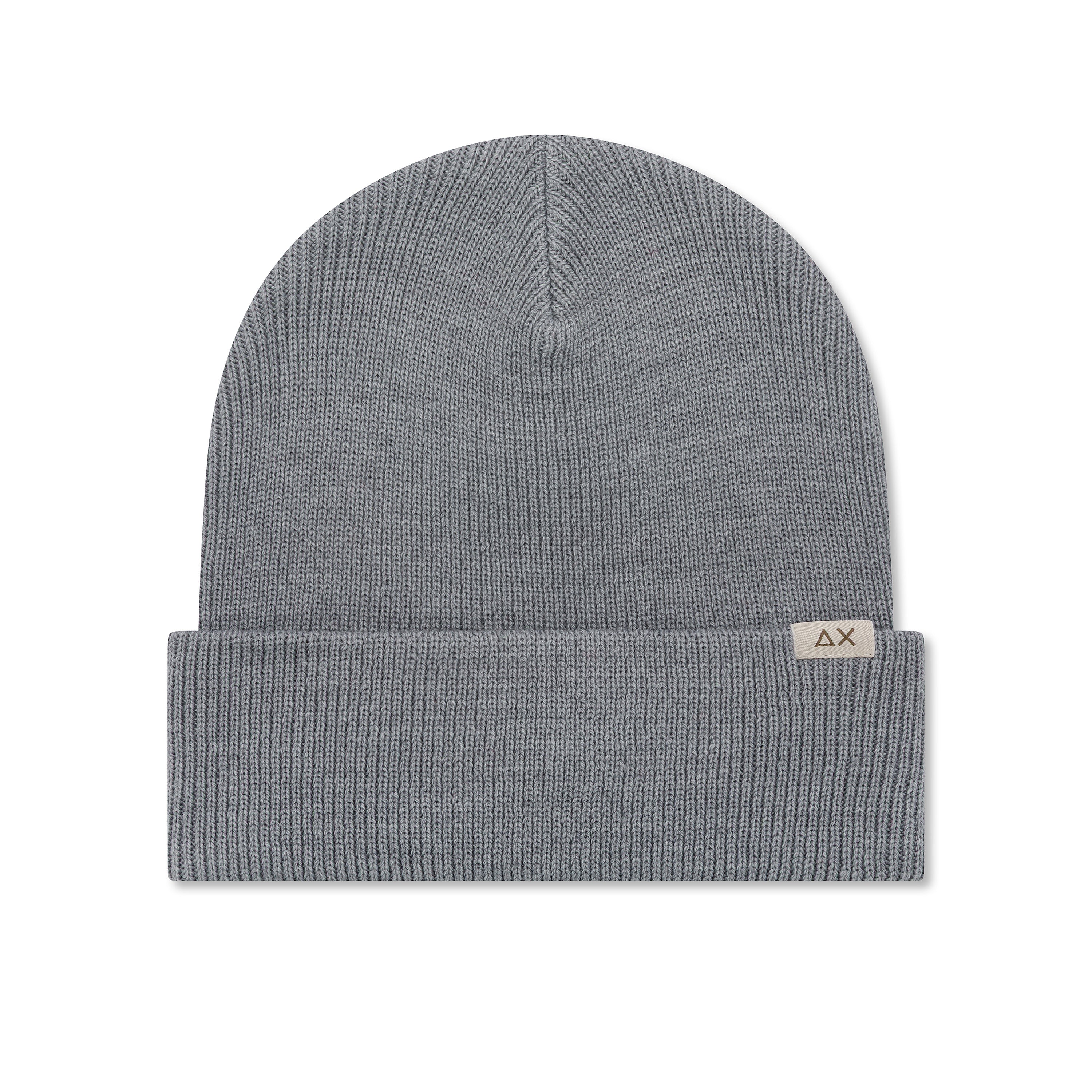 Cappello SUN68 grigio da Uomo in Misto Lana con Logo Frontale