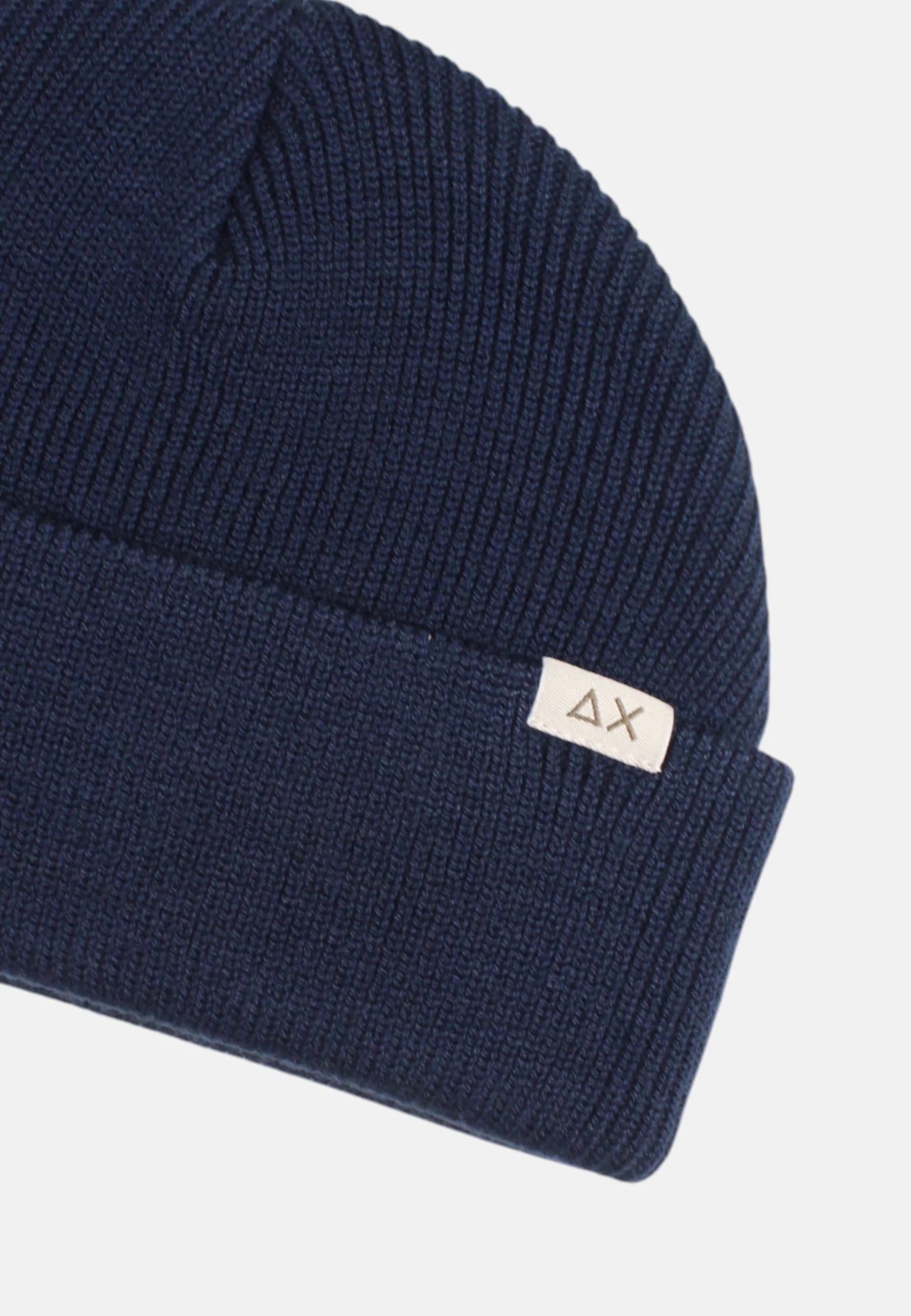 Cappello da Uomo in Misto Lana Blu con Logo Frontale SUN68