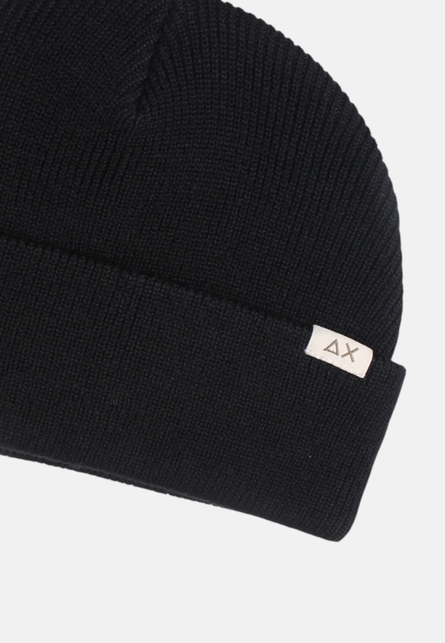 Cappello da Uomo in Misto Lana nero con Logo Frontale SUN68