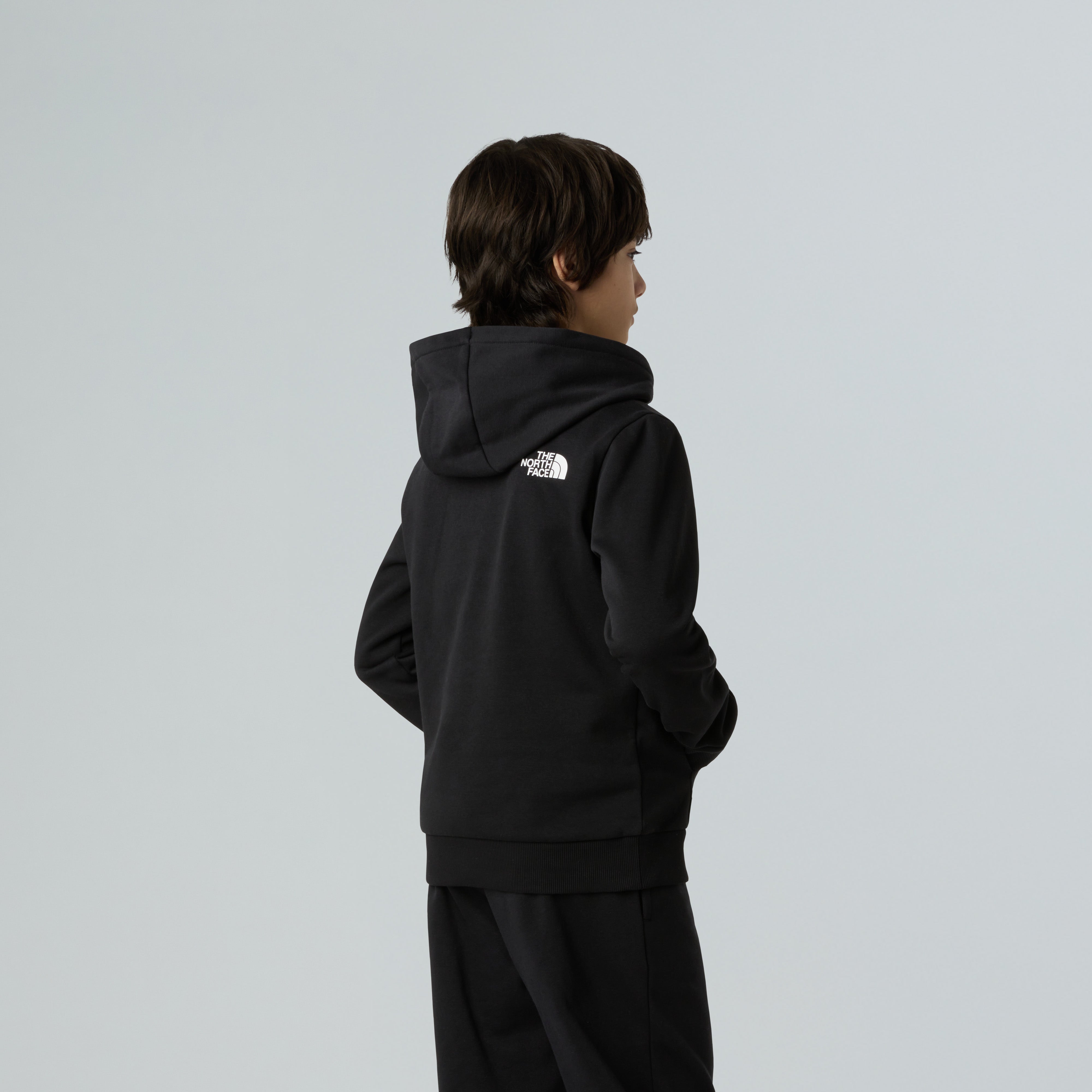Felpa con cappuccio "Simple Dome" nera in cotone