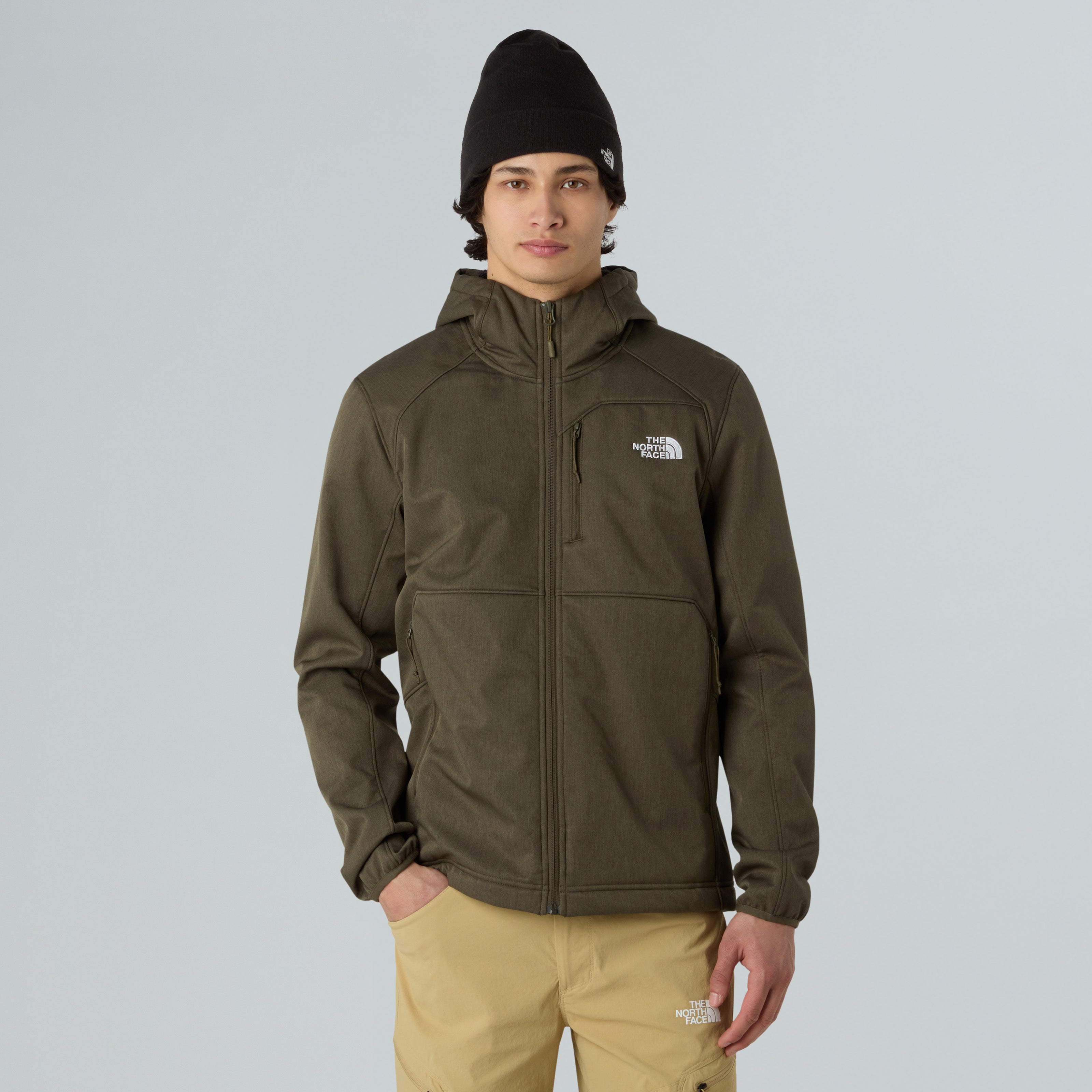 Giubbino "Quest Hooded Softshell" Verde Antivento con Cappuccio