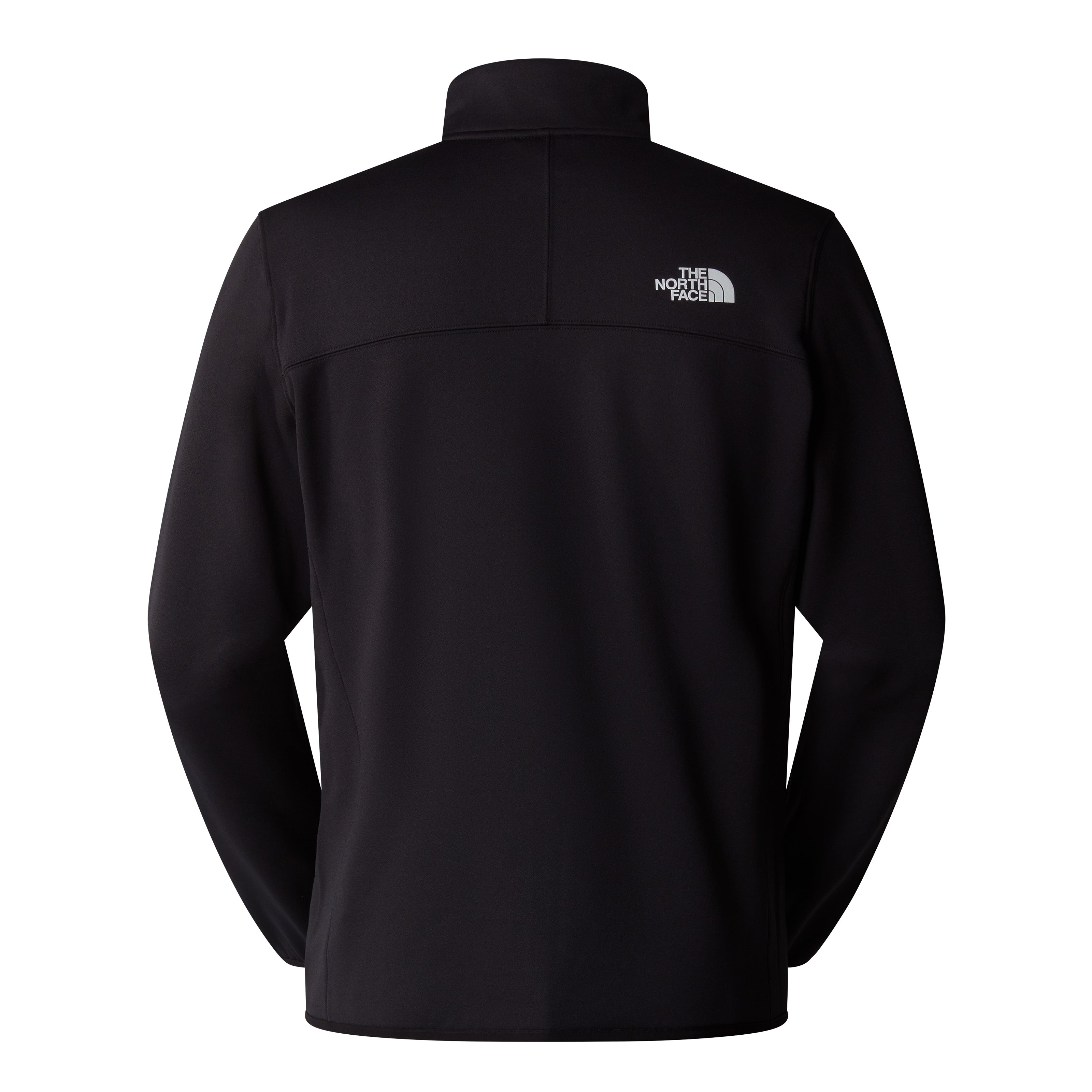 Giacca nera in pile "Pile Crest" con Zip Integrale e Tasche con Cerniera