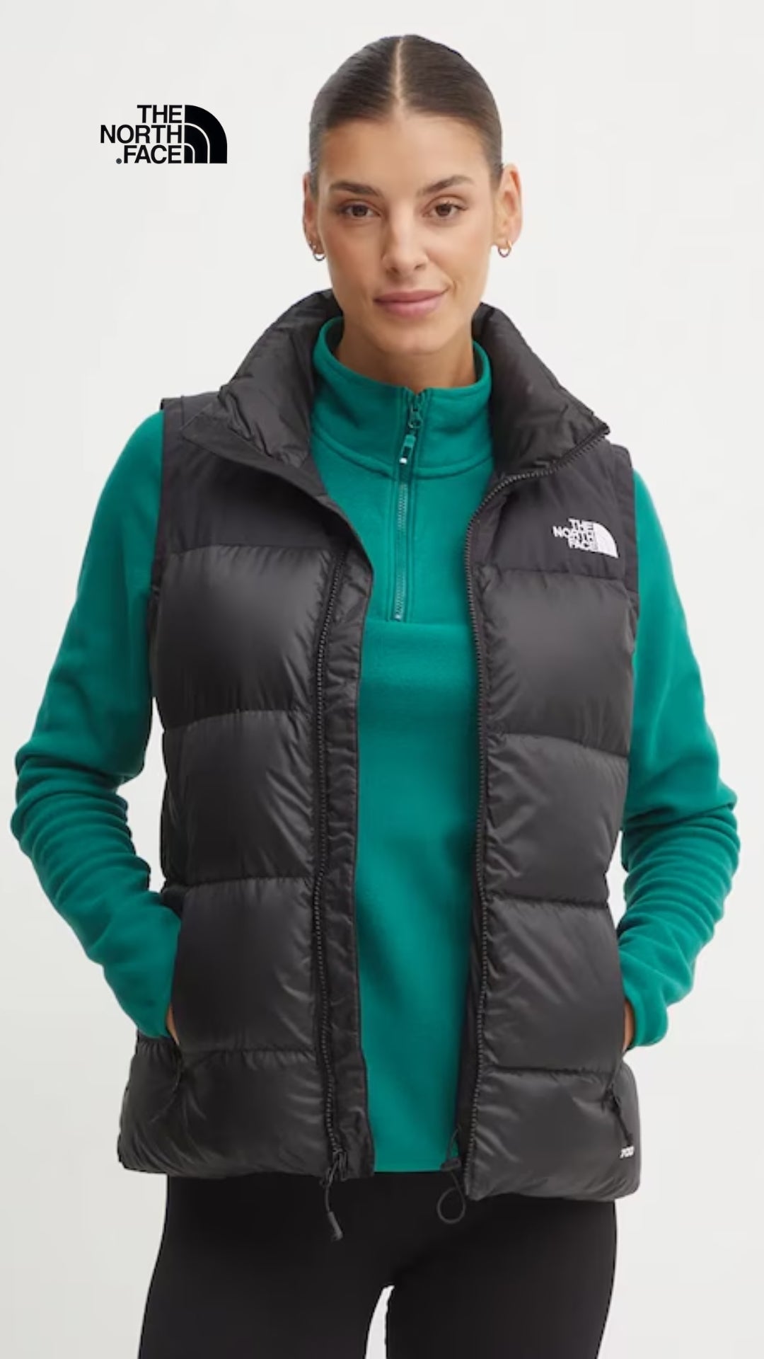Gilet in piumino nero "Diablo 2.0" con Finitura Idrorepellente