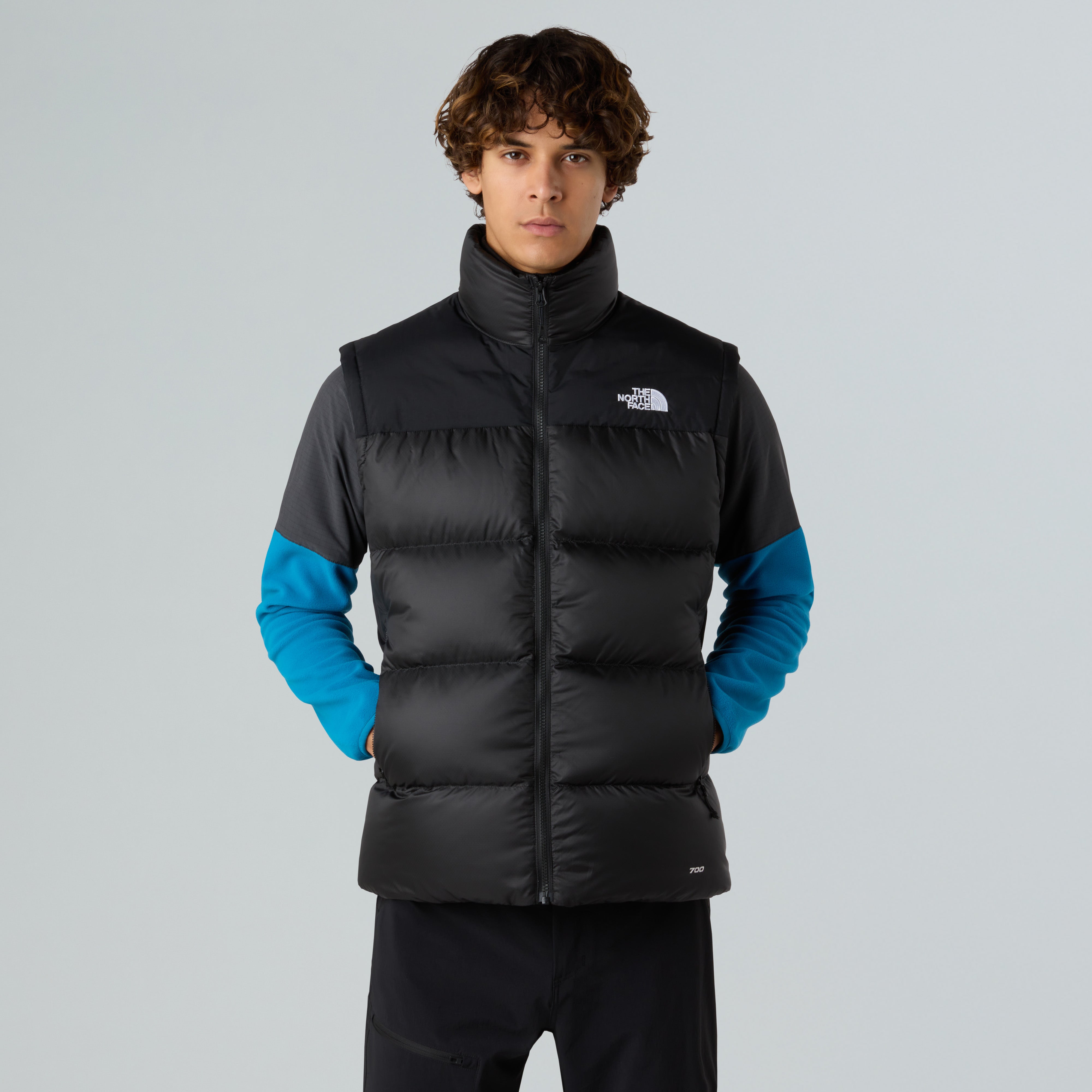 Gilet in piumino nero "Diablo 2.0" con Finitura Idrorepellente