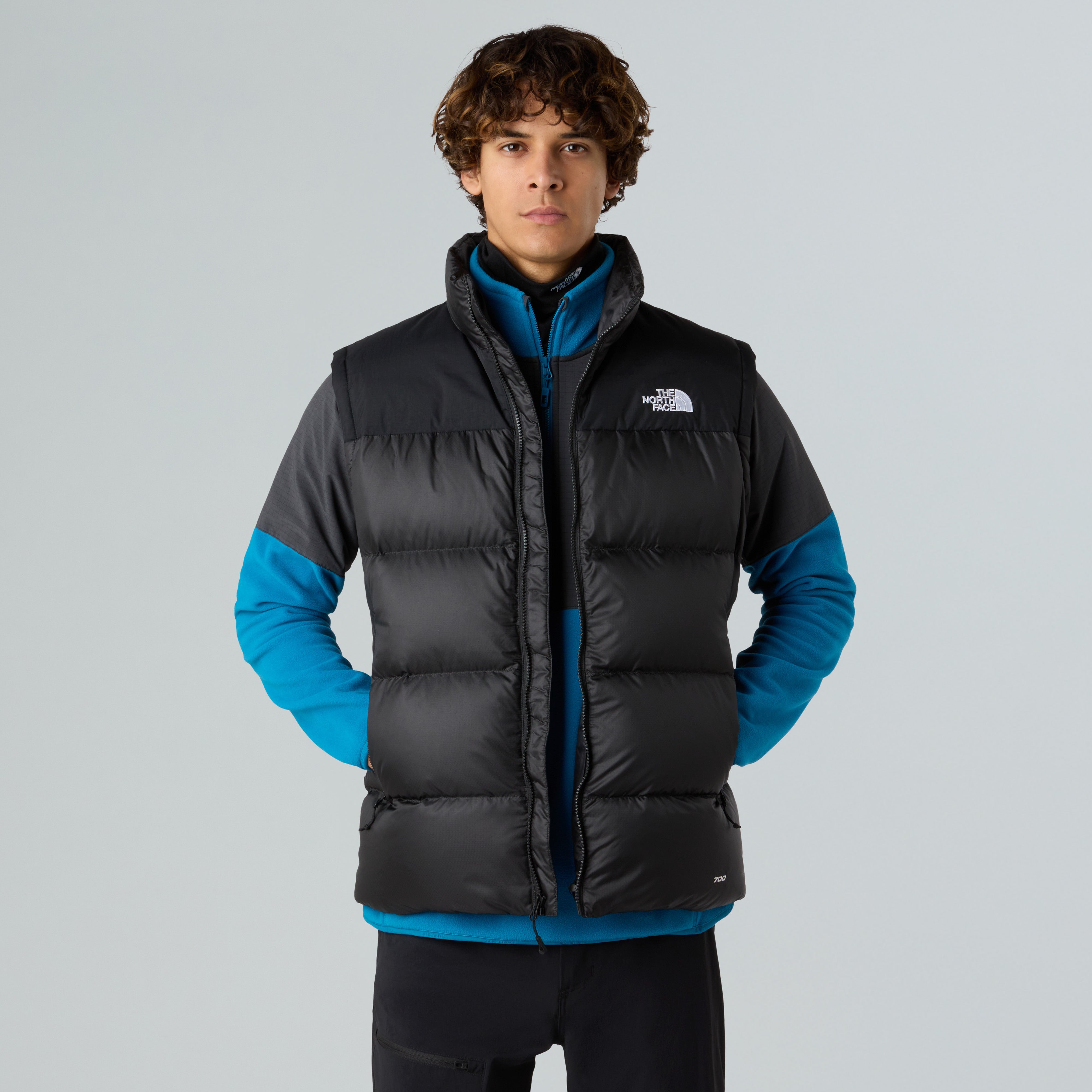 Gilet in piumino nero "Diablo 2.0" con Finitura Idrorepellente