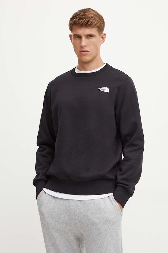 Felpa "Simple Dome" nera in cotone con logo The North Face