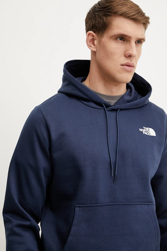 Felpa con cappuccio "Simple Dome" blu navy in cotone elasticizzato