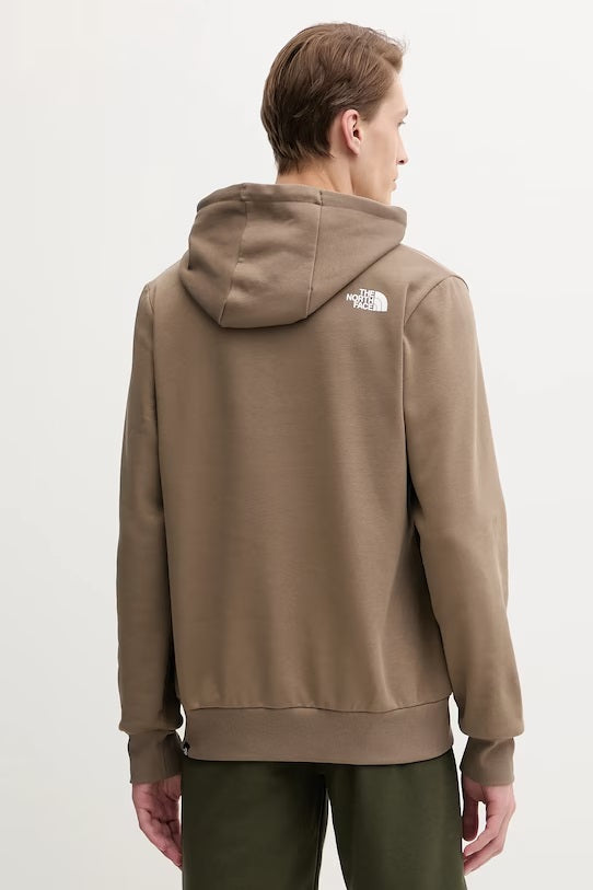 Felpa con cappuccio "Simple Dome" mocha brown in cotone