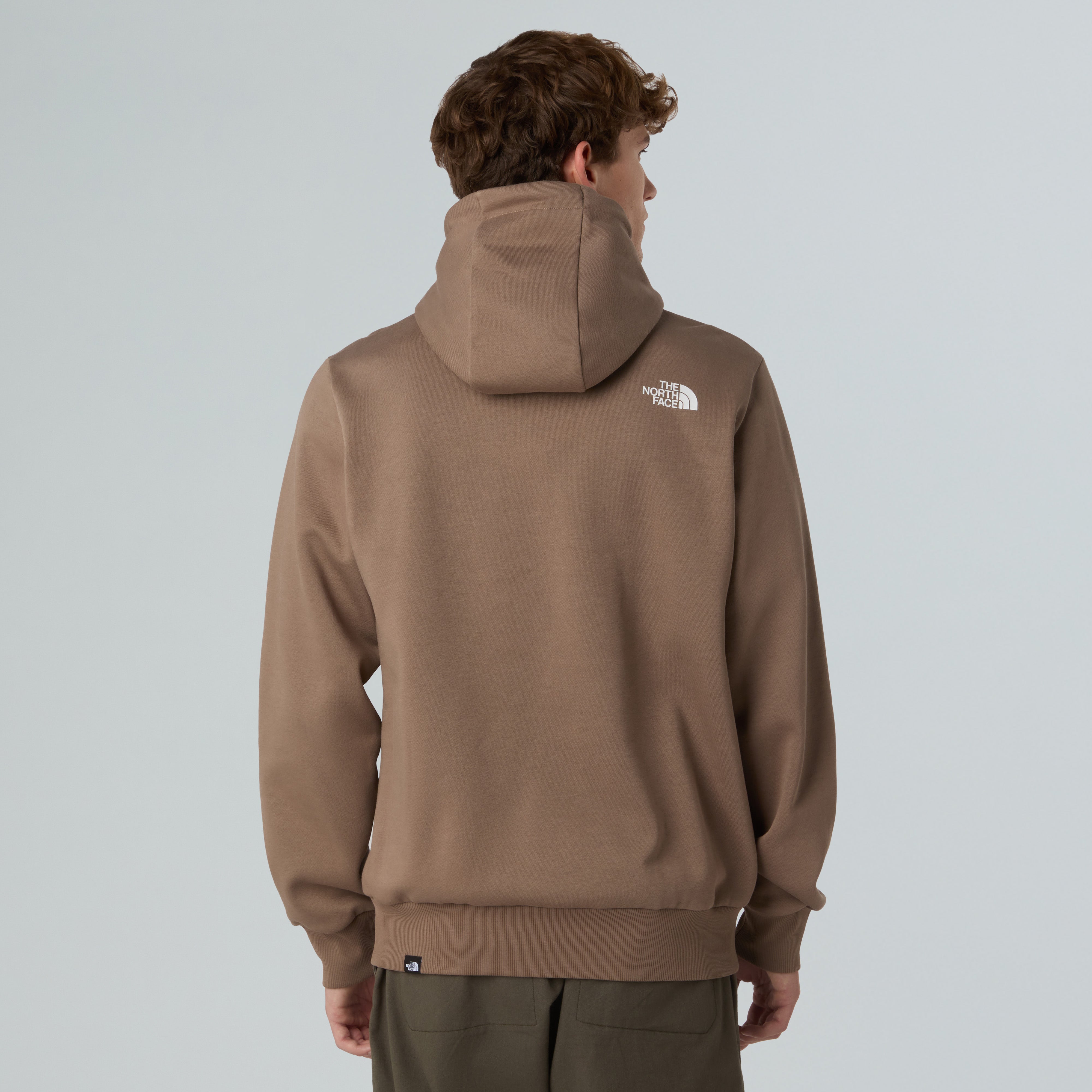 Felpa con cappuccio "Simple Dome" mocha brown in cotone