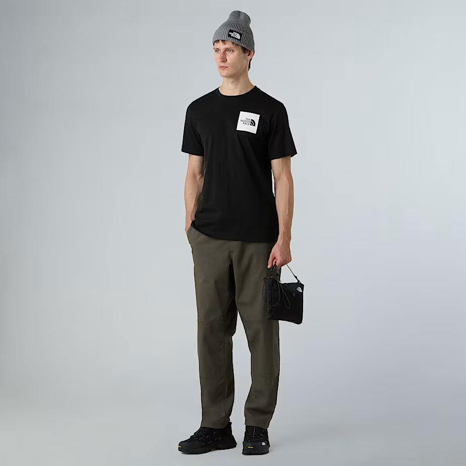 T-shirt "Fine" nera in misto cotone con logo The North Face
