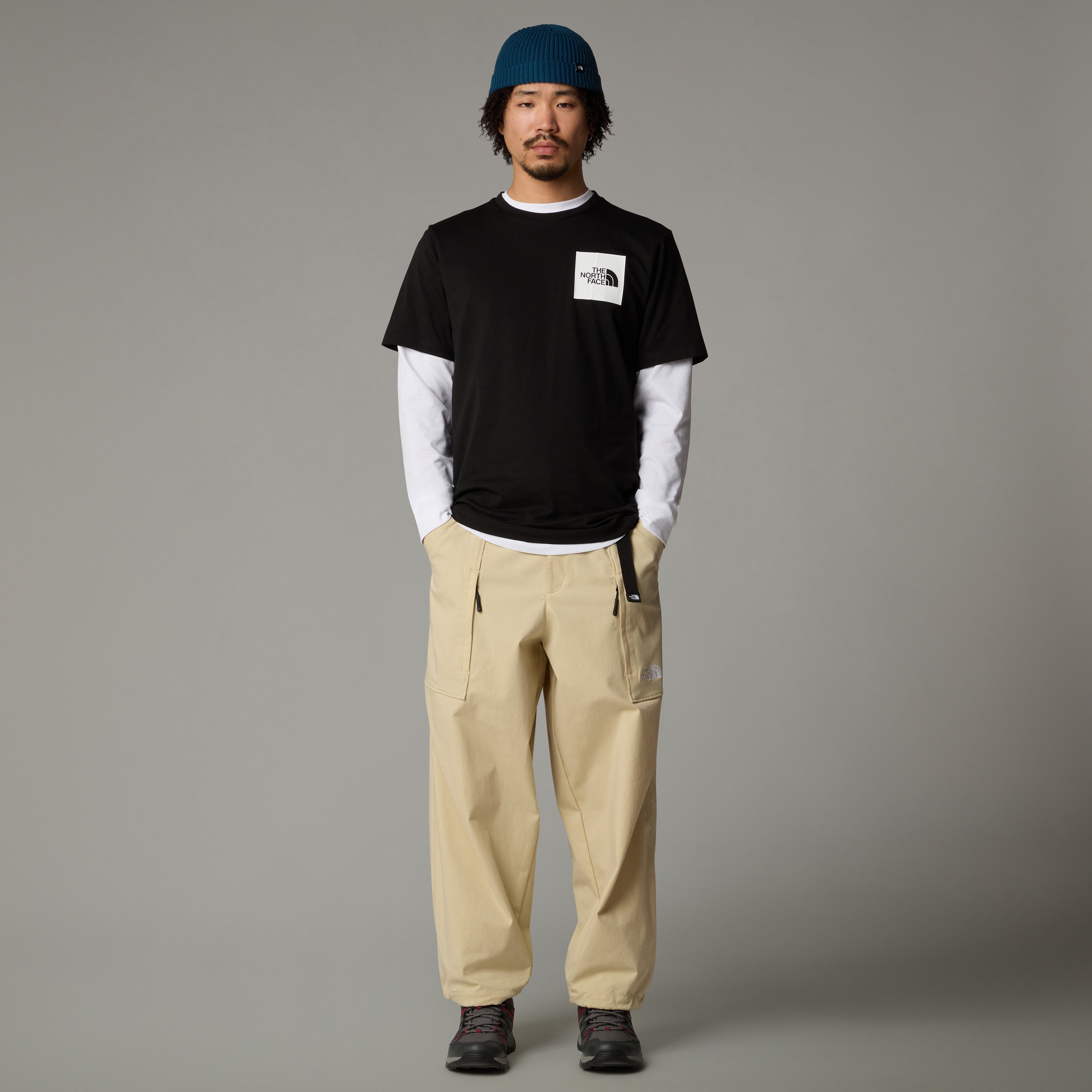 T-shirt "Fine" nera in misto cotone con logo The North Face