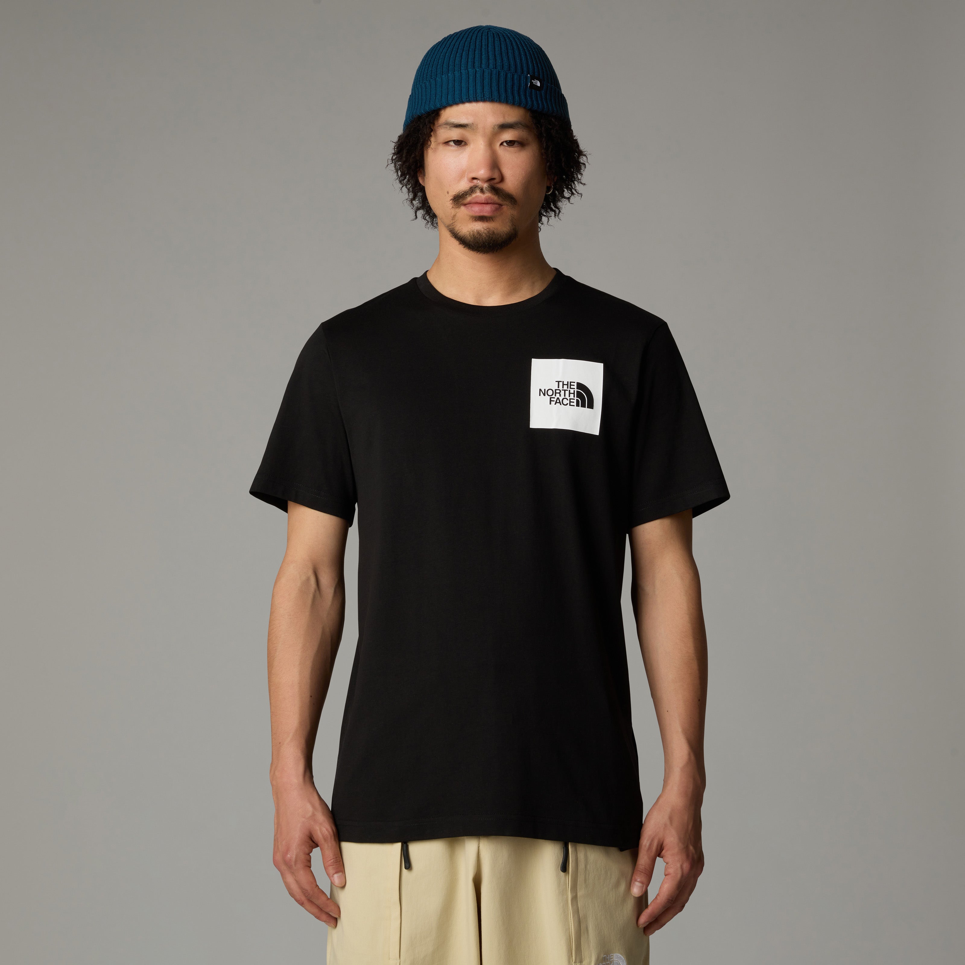 T-shirt "Fine" nera in misto cotone con logo The North Face