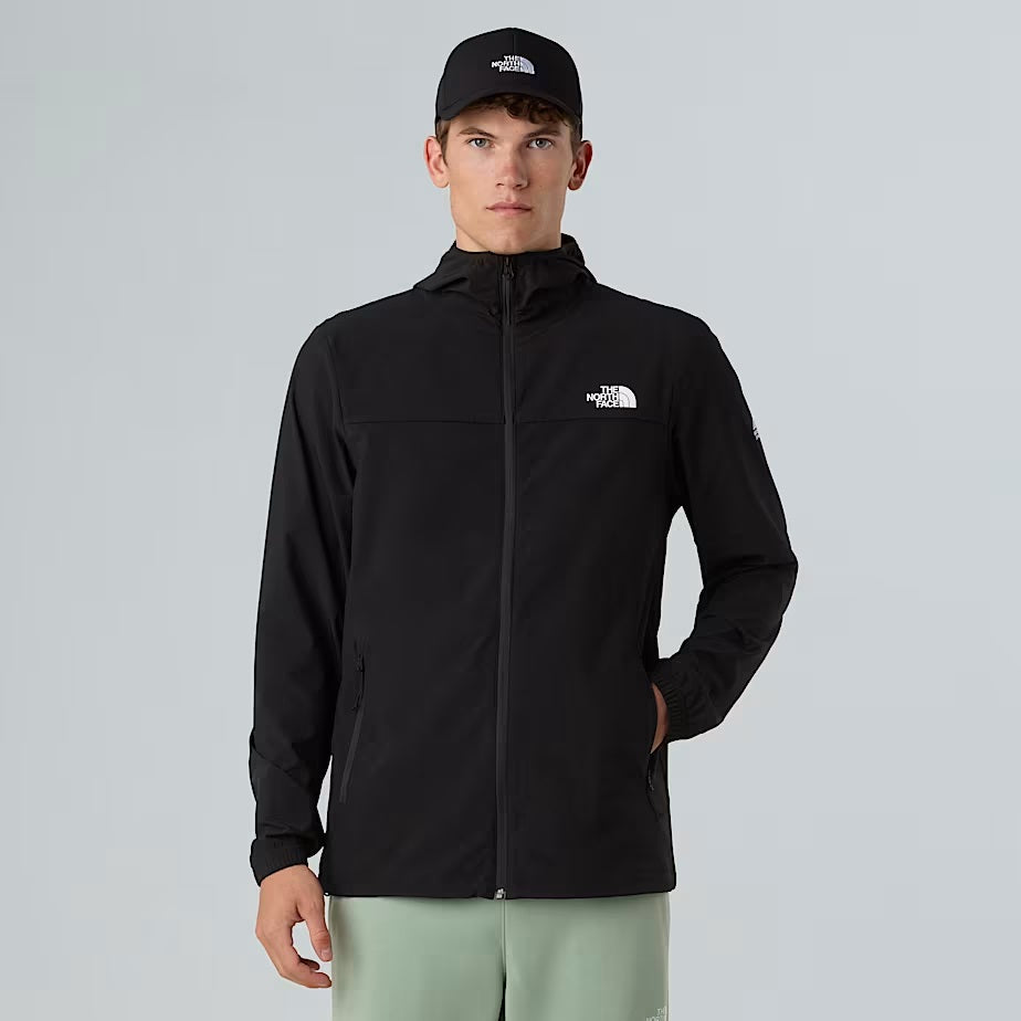 Giacca antivento con cappuccio "Mountain Athletics" nera