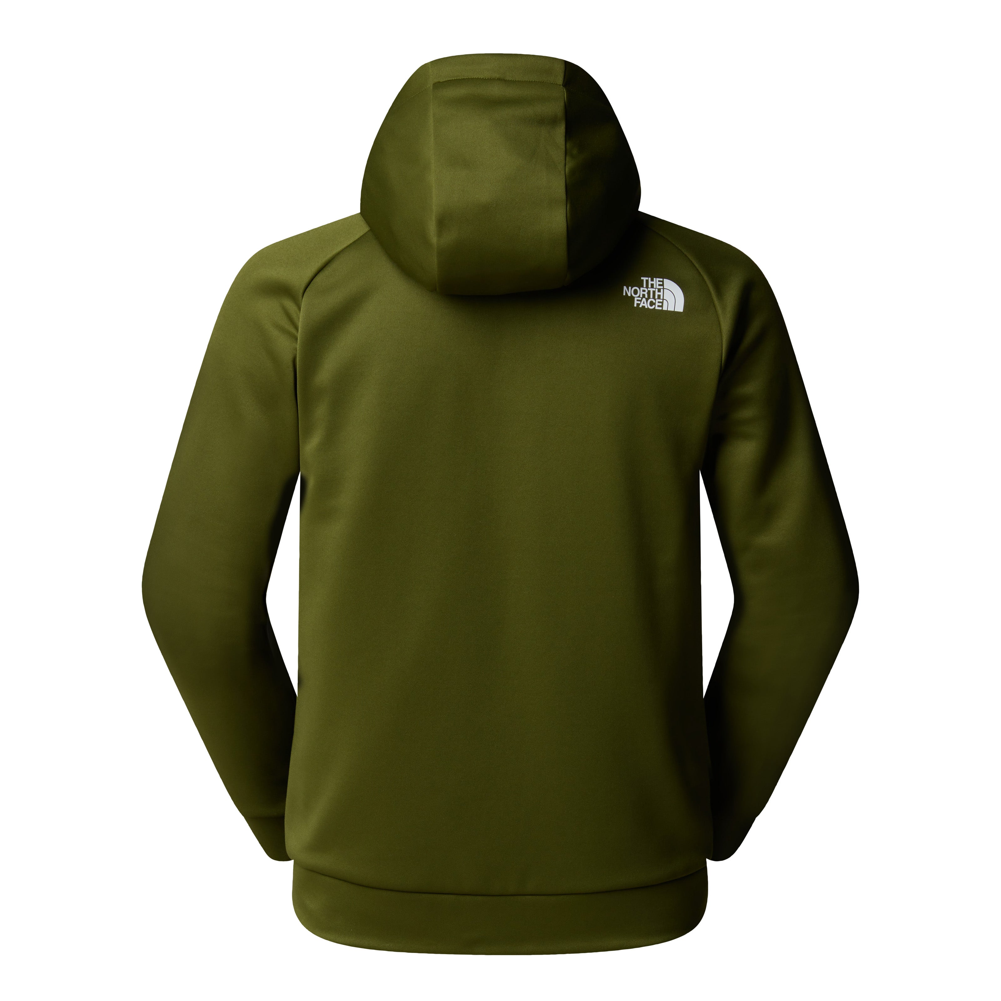 Felpa da trekking verde "Reaxion" con cappuccio e zip in fleece riciclato