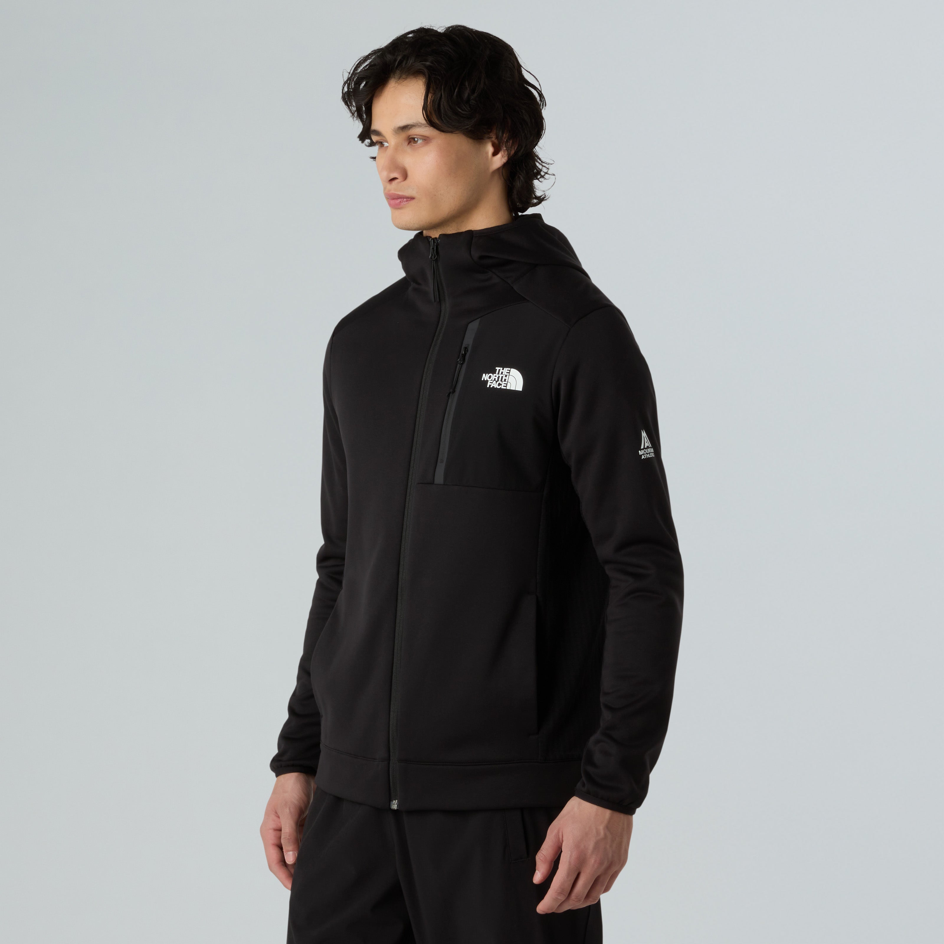 Felpa "MA FZ Fleece" nera con cappuccio e zip The North Face