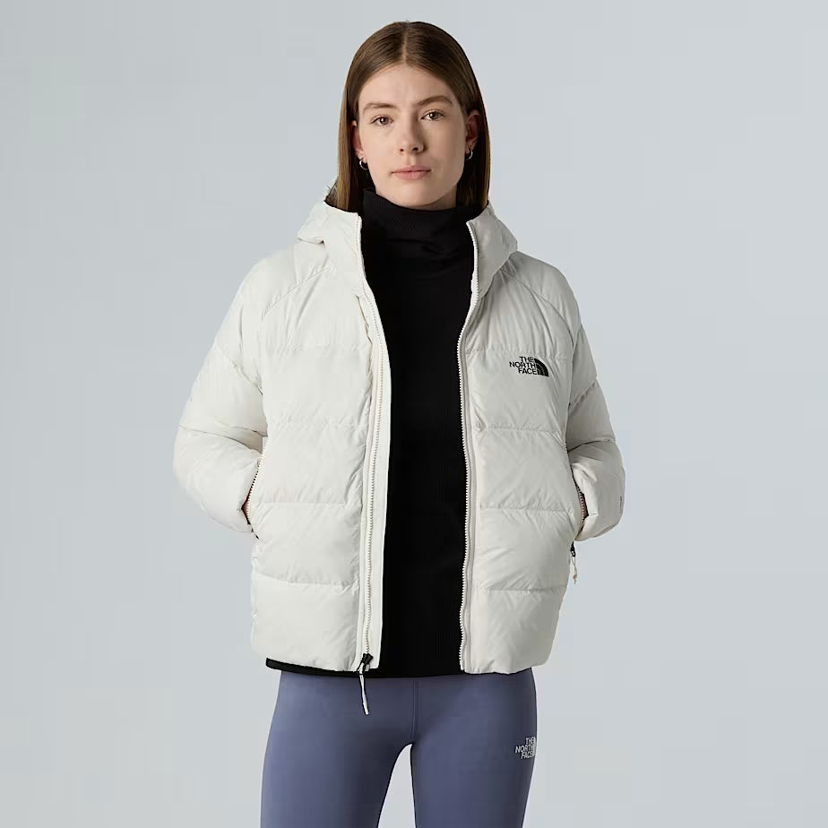 Piumino con cappuccio "Hyalite" bianco Dune in 600-fill riciclato