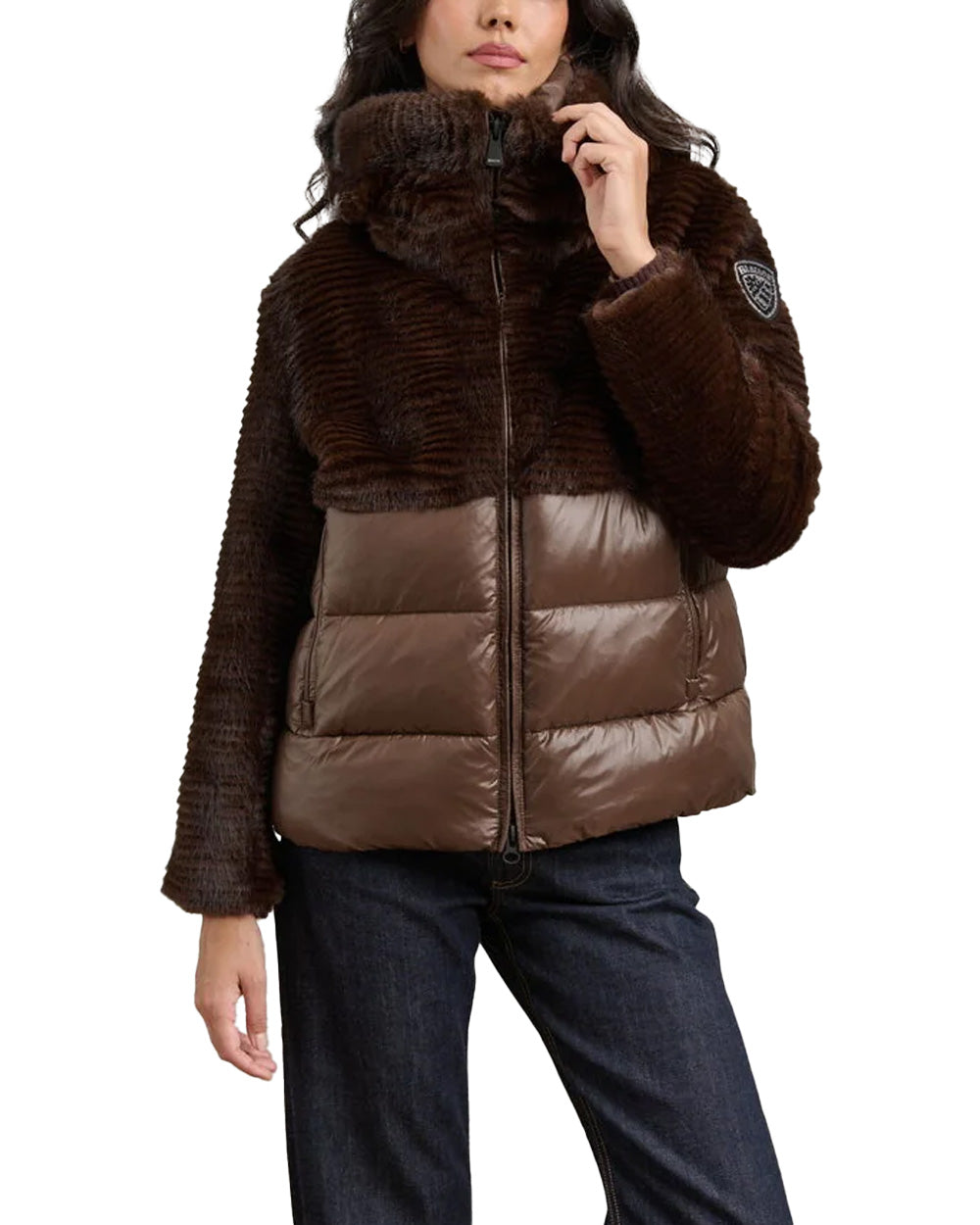 Giubbino BLAUER donna FANEVIL BLDC02304007685 Marrone<BR/>