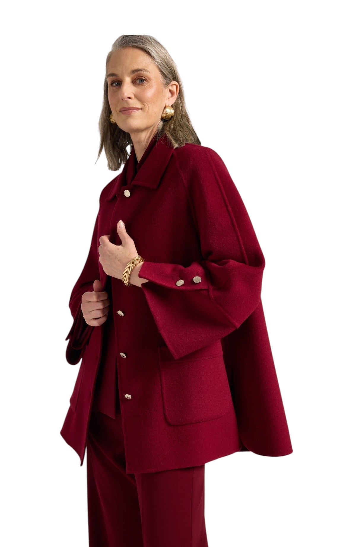 Cappotto Elena Mirò donna 8007Z000035N036 misto lana double Rosso