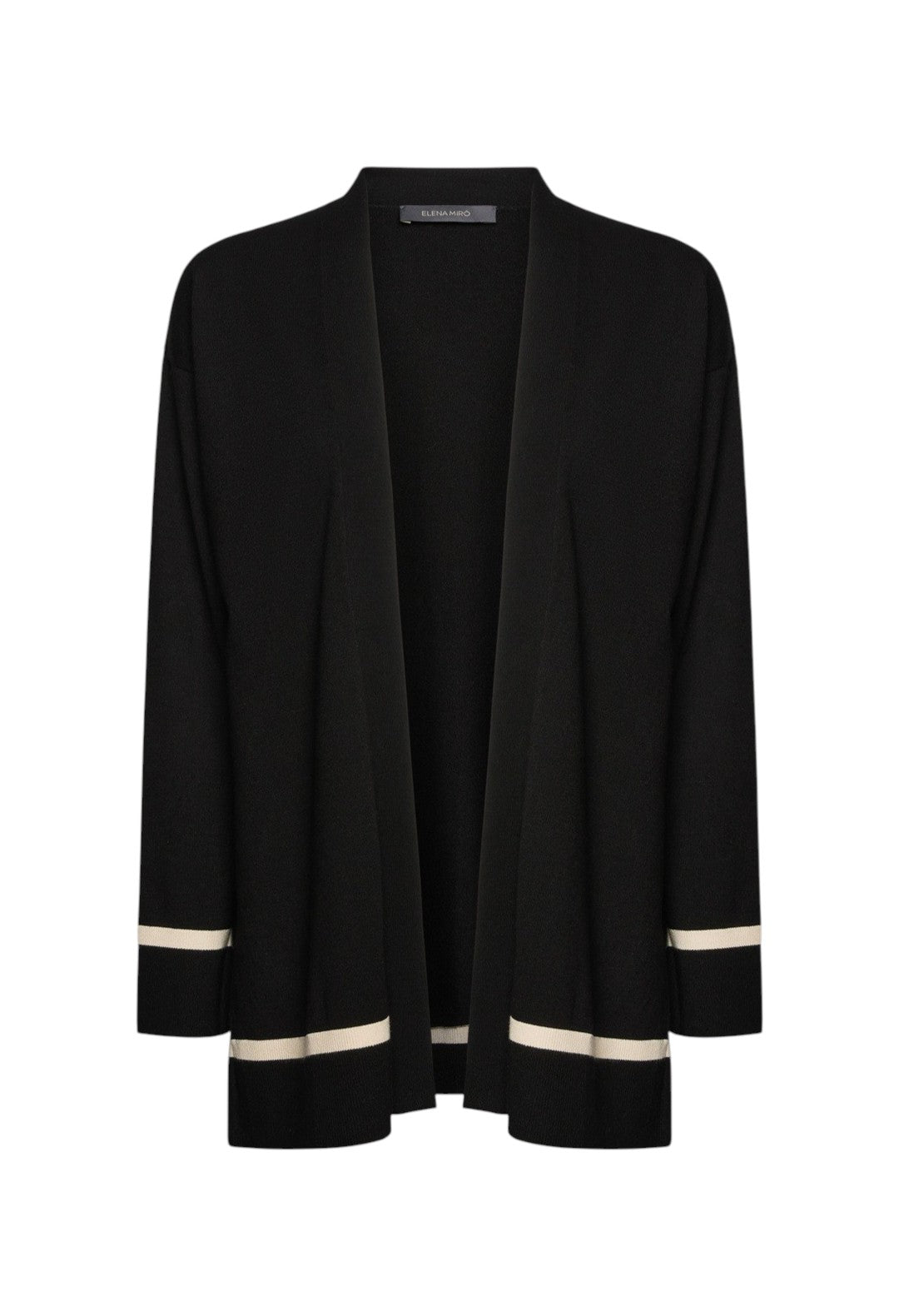 Cardigan Elena Mirò donna M037Z000798N0A1 in viscosa aperto Nero