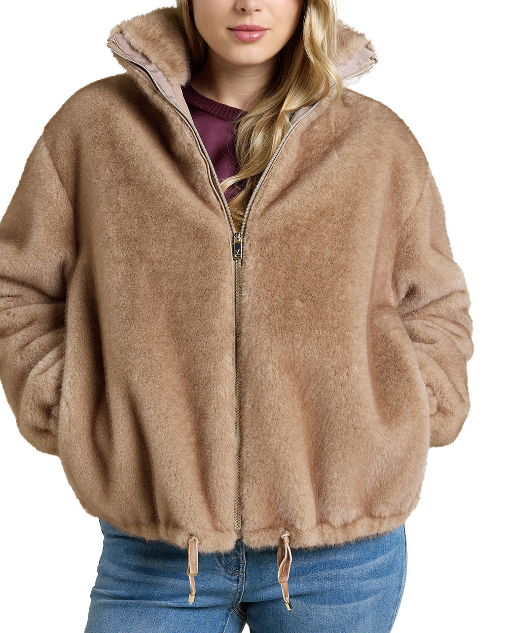 Pelliccia Luisa Viola donna F019F001245N biscotto<BR/>