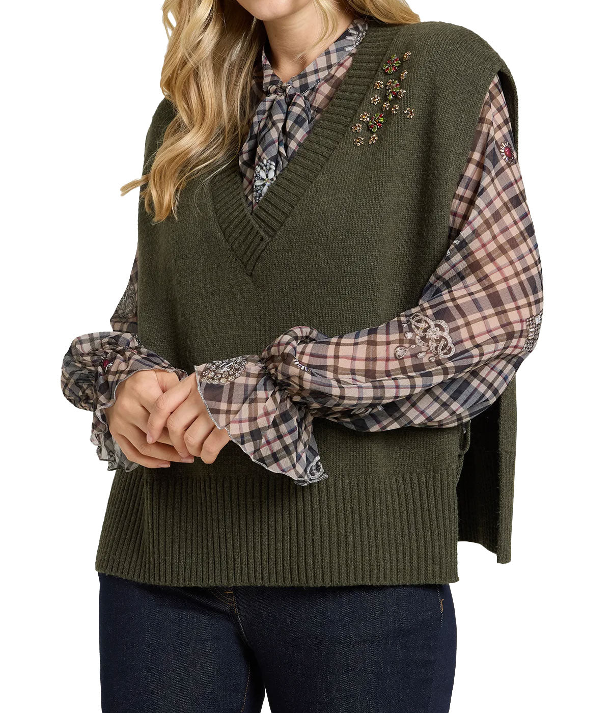Gilet Luisa Viola donna 5014F100853N Oliva