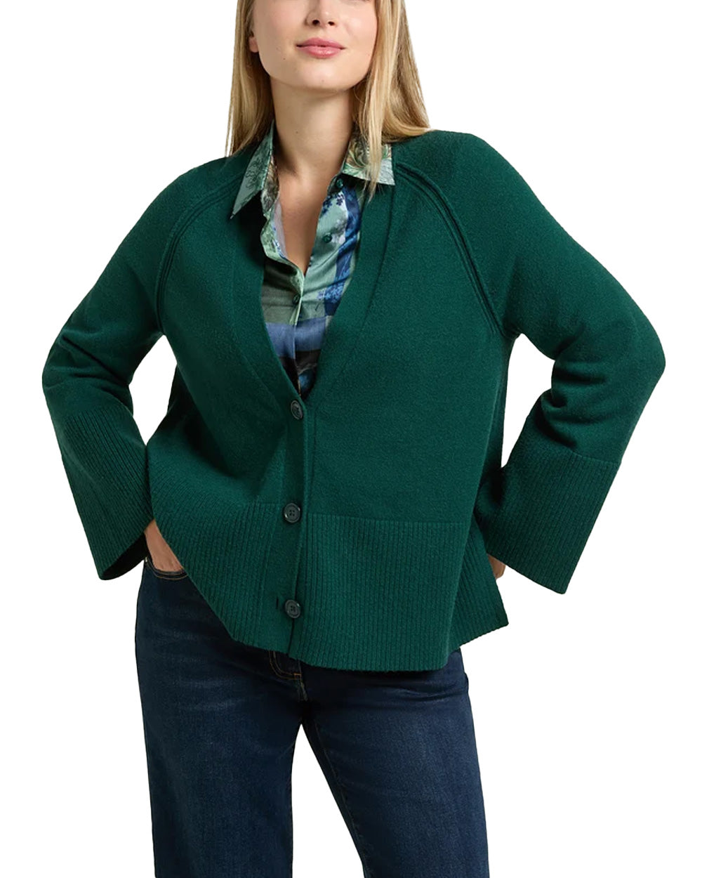 Cardigan LUISA VIOLA donna M249L008528N Verde bottiglia<BR/>