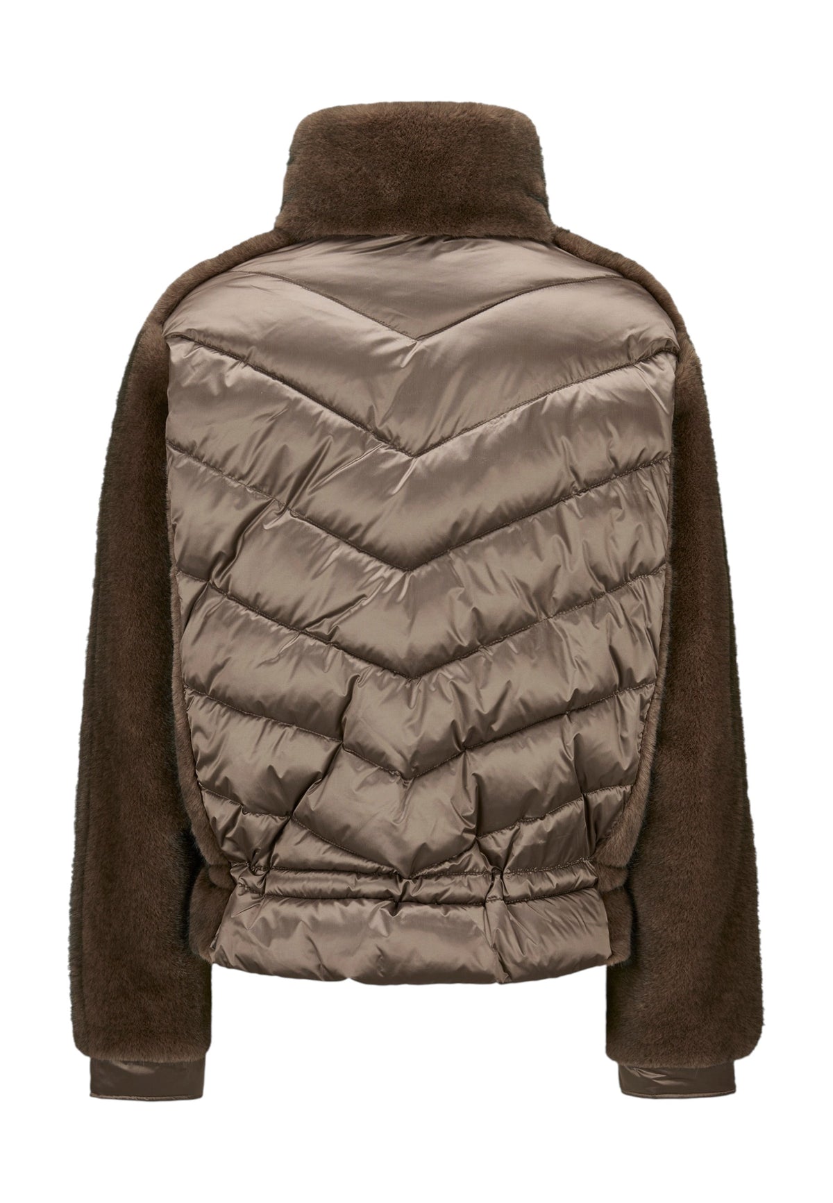 Giubbino MILESTONE donna DENISE 22 ecopelliccia trapuntata Taupe