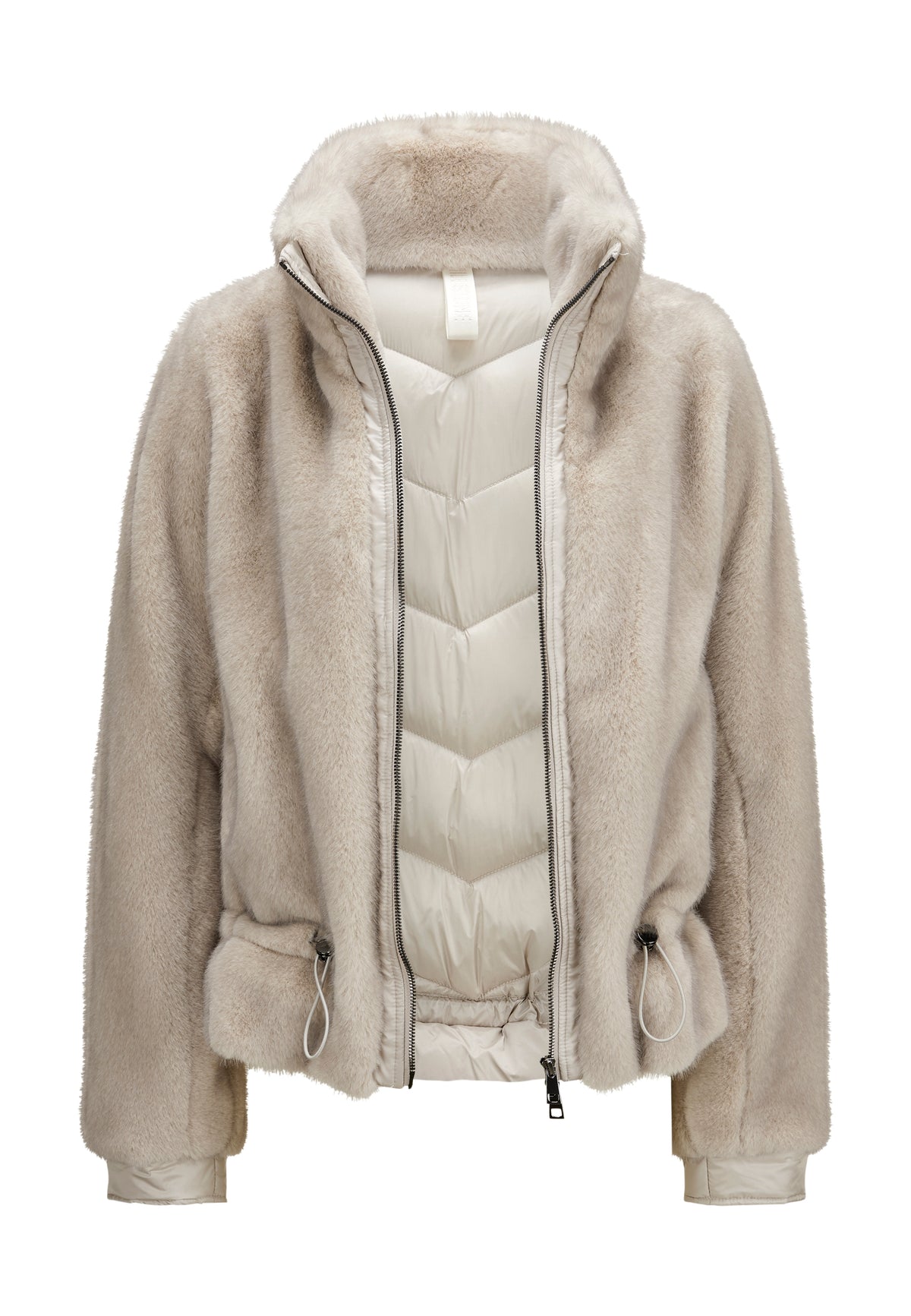 Giubbino MILESTONE donna DENISE 71 ecopelliccia trapuntata Stone Beige