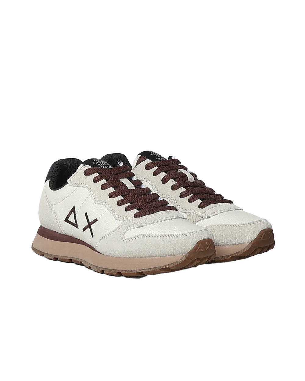 Sneakers SUN68 uomo TOM SOLID BZ46101 Bianche marroni