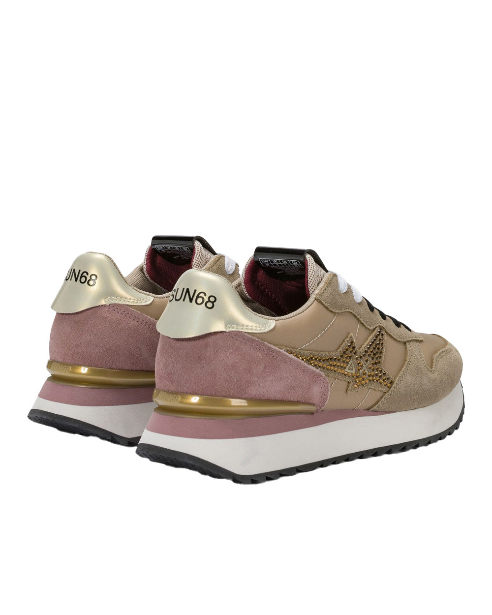 Sneakers SUN68 donna Stargirl Strass BZ46223 Beige