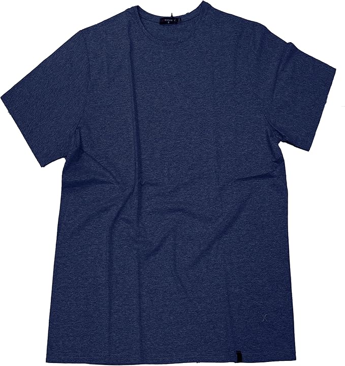 T-shirt Uomo Taglie Forti in Cotone blu Oversize