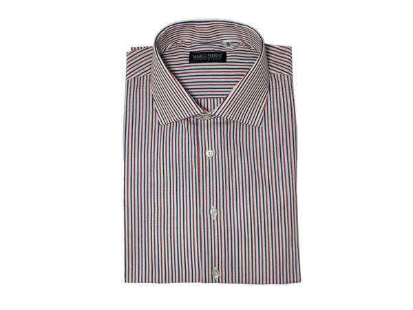 camicia cotone rigato Multicolor