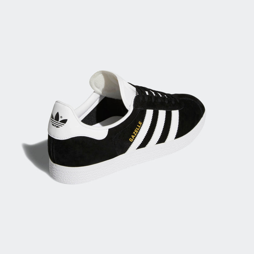 Scarpa "Gazelle" Uomo Nera in Pelle Scamosciata con Dettagli Bianchi