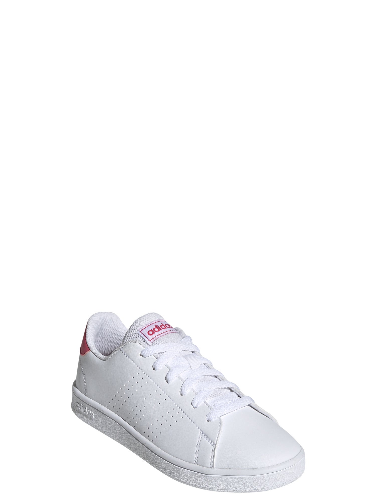 Sneakers Adidas "Advantage" Bambina Bianche con Dettagli Rosa