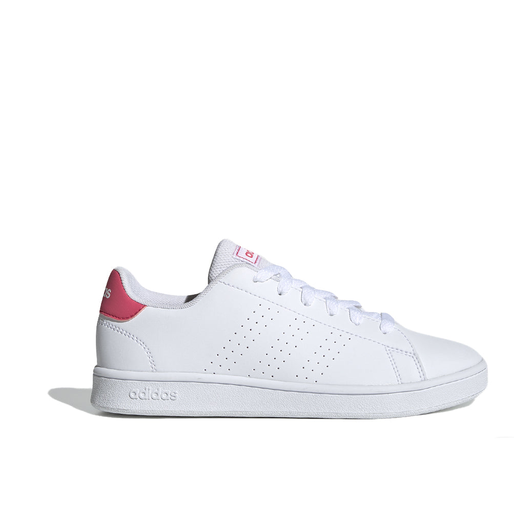 Sneakers Adidas "Advantage" Bambina Bianche con Dettagli Rosa