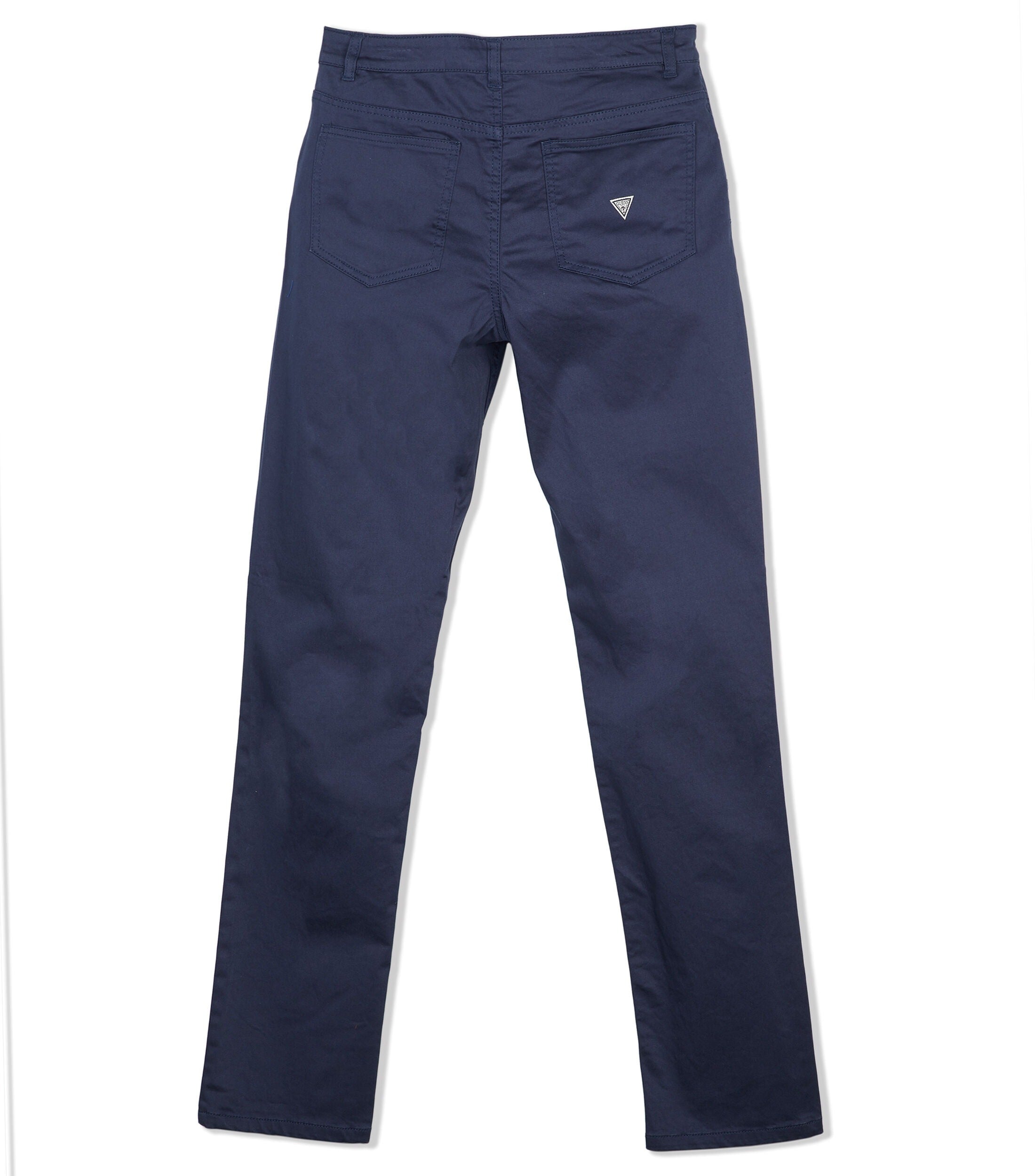 Pantalone Bambino Blu in Cotone Leggero con Chiusura a Bottone