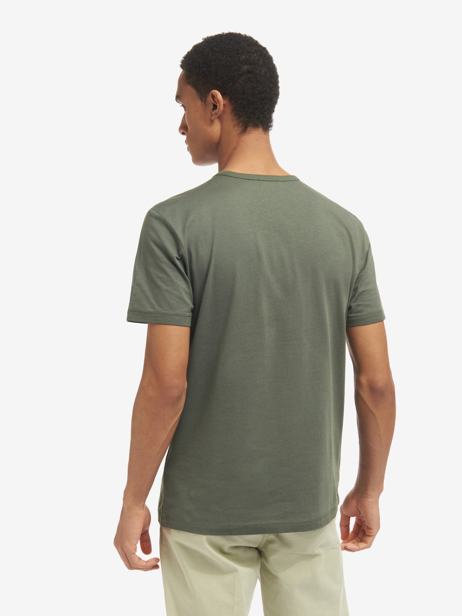 T-shirt "USA Logo" Verde con Stampa Frontale