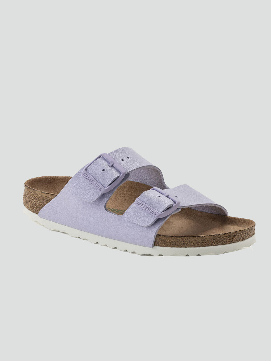 Sandali "Arizona" Lilla con Doppia Fascia e Suola Bianca