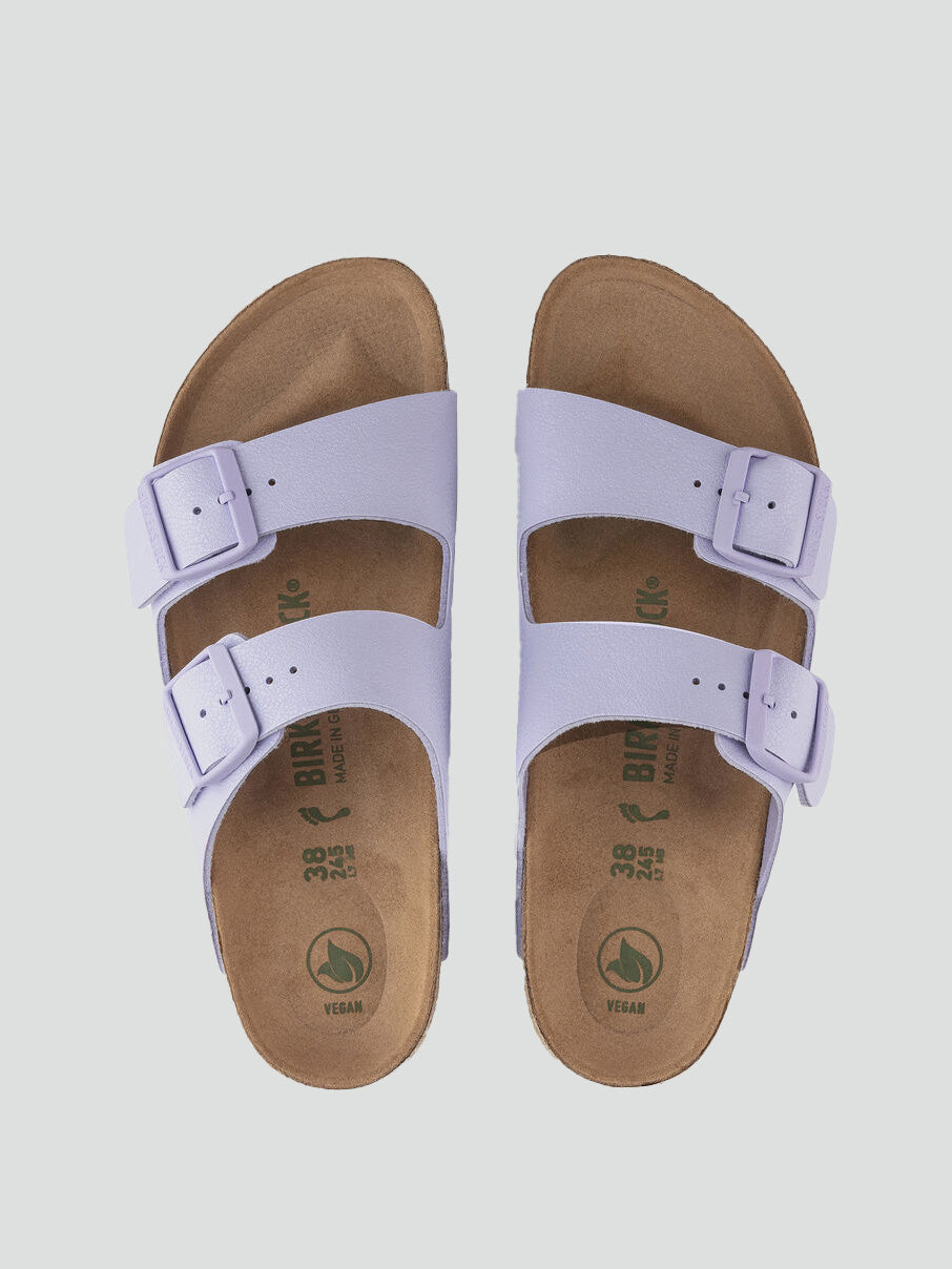 Sandali "Arizona" Lilla con Doppia Fascia e Suola Bianca