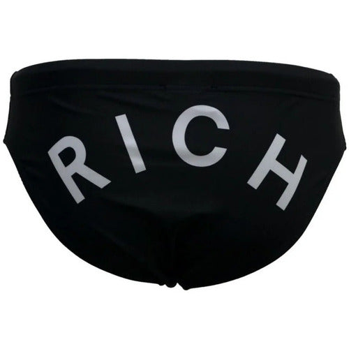 Costume da bagno slip Nero con Logo RICH a Contrasto