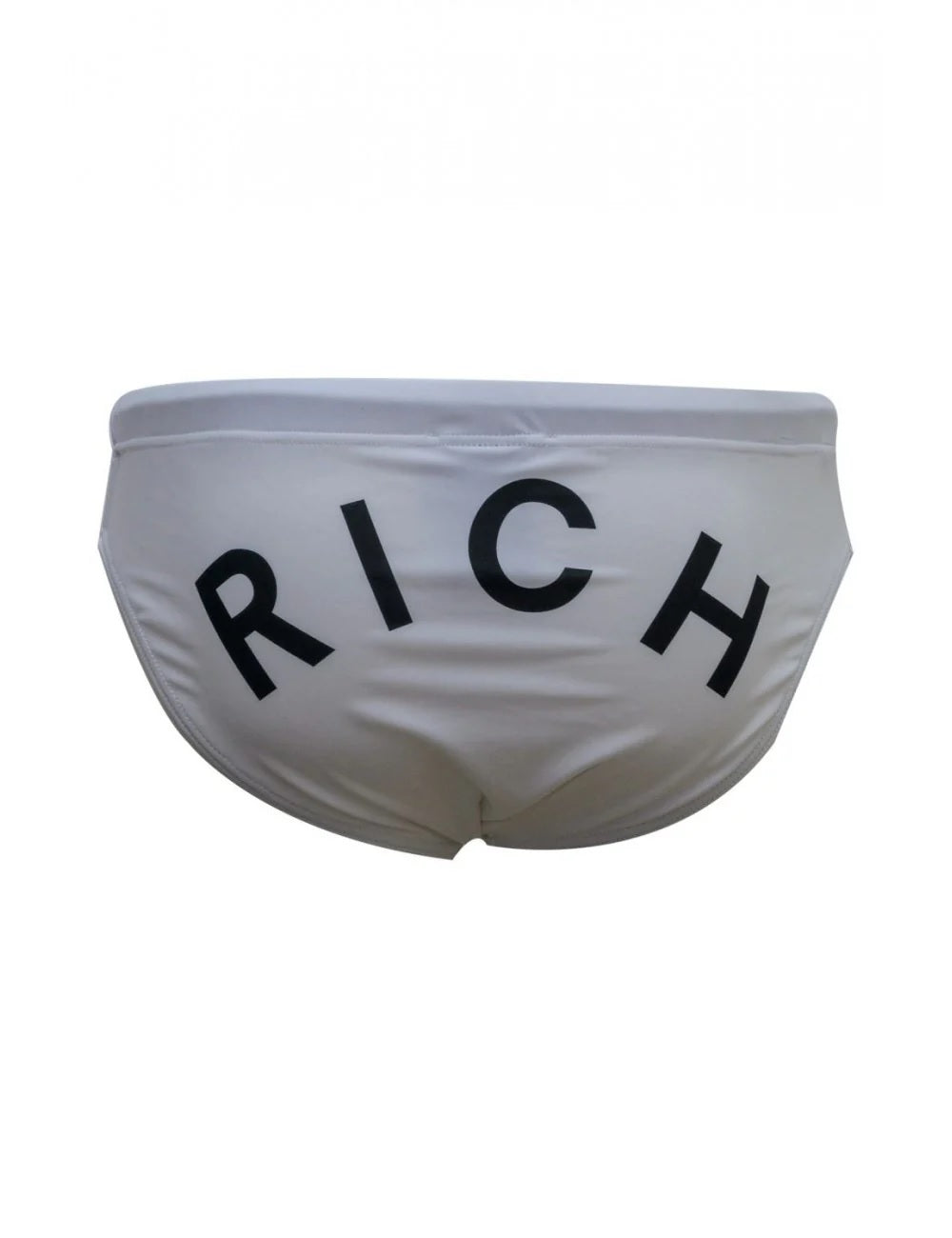 Costume da bagno slip bianco con Logo RICH a Contrasto